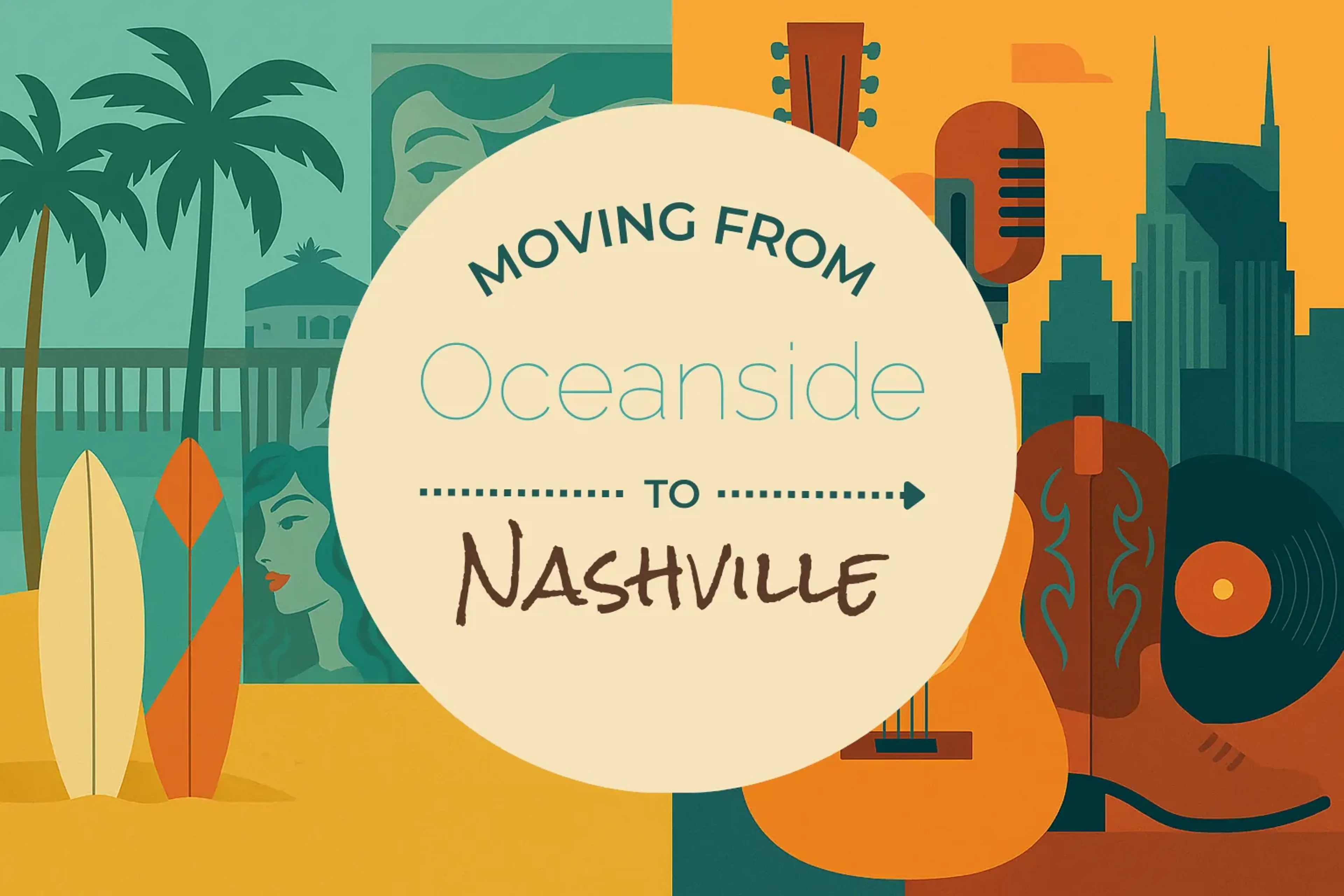 Side-by-side comparison of Oceanside to Nashville moving companies
