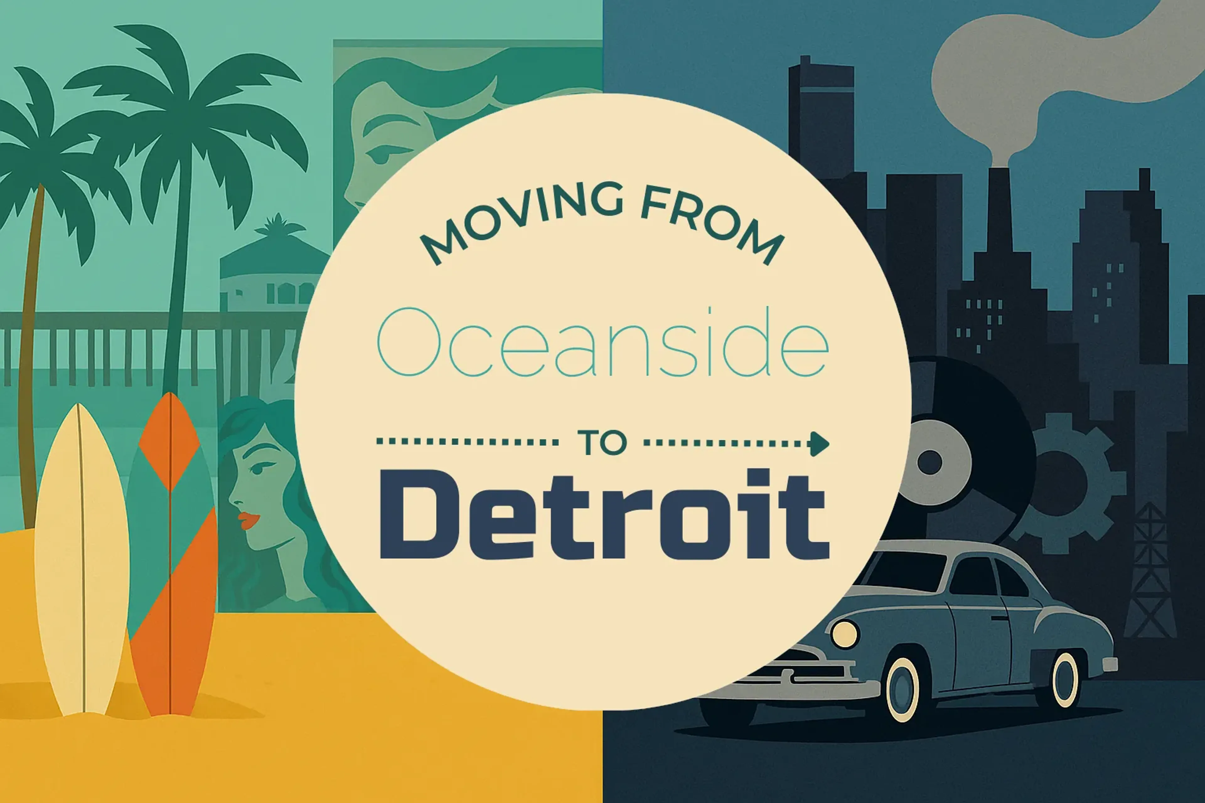 Side-by-side comparison of Oceanside to Detroit moving companies