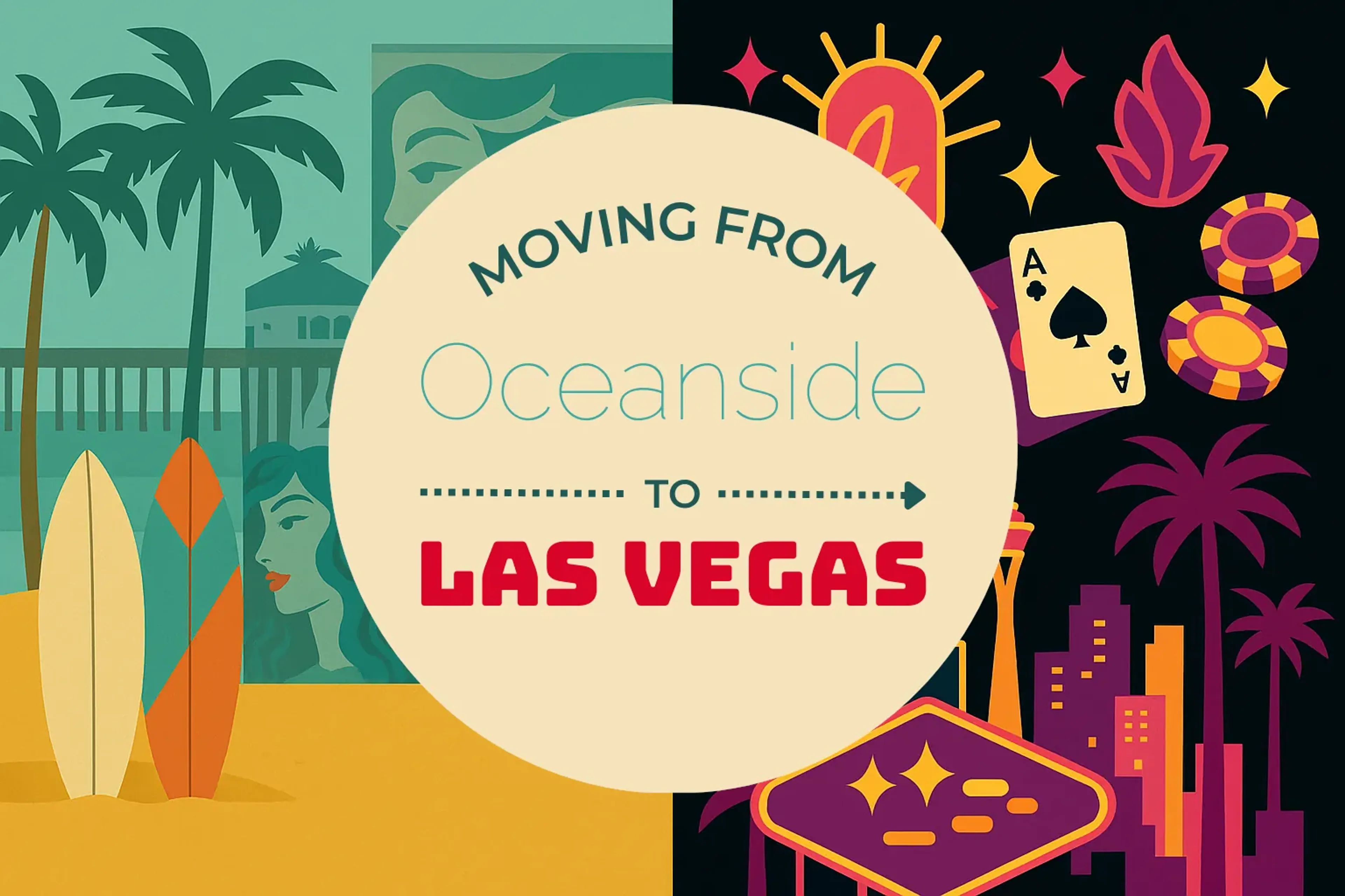 Side-by-side comparison of Oceanside to Las Vegas moving companies