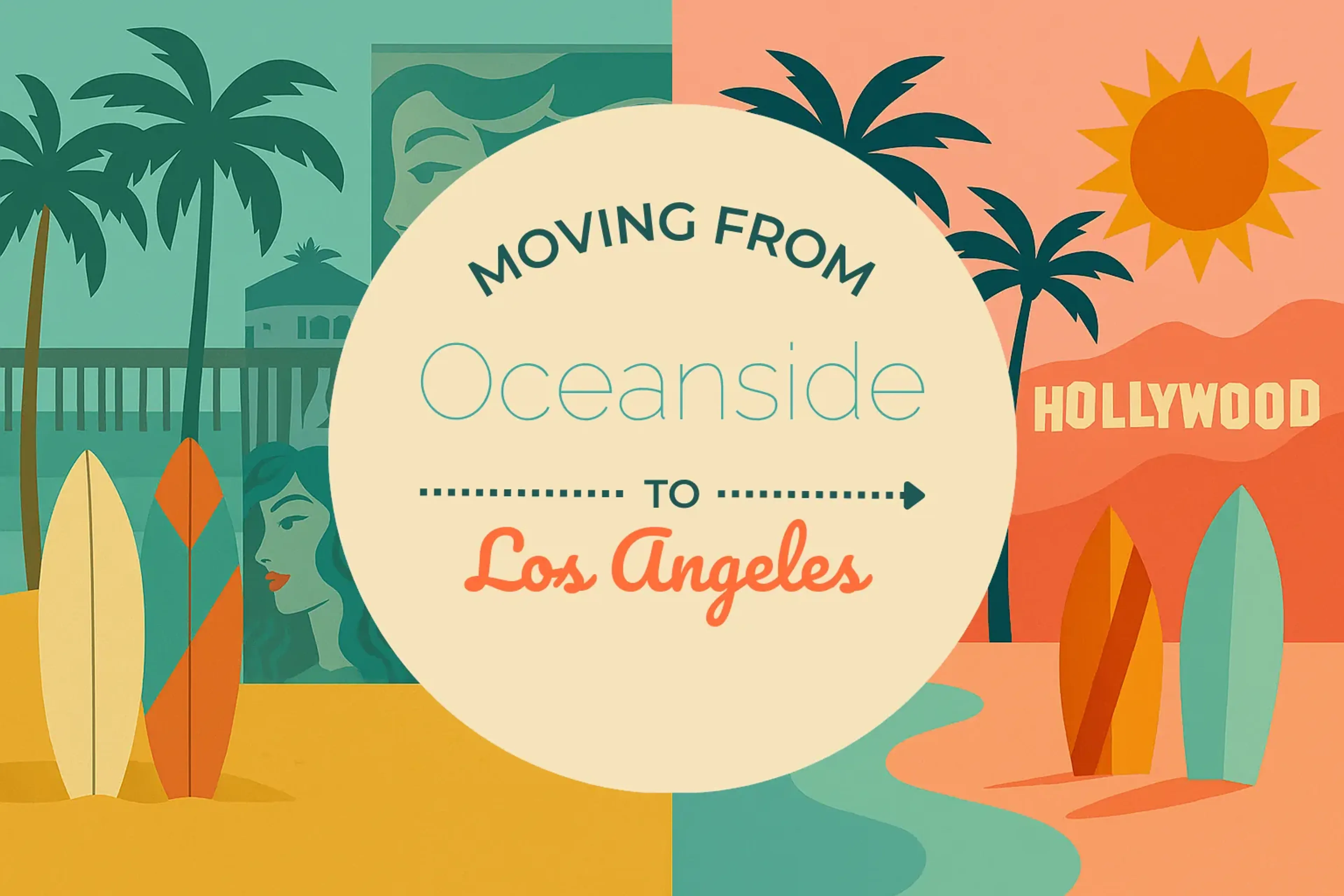 Side-by-side comparison of Oceanside to Los Angeles moving companies