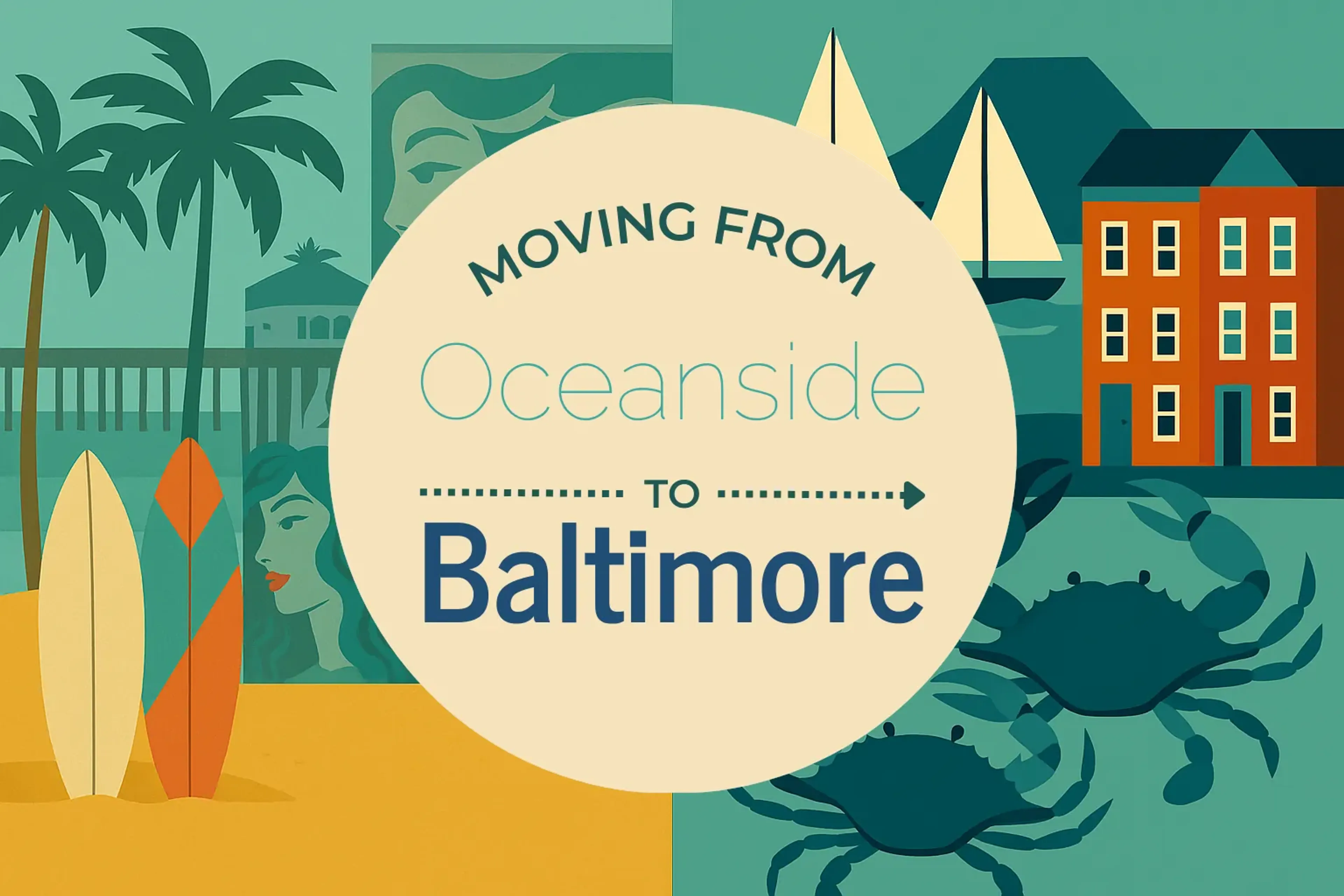 Side-by-side comparison of Oceanside to Baltimore moving companies