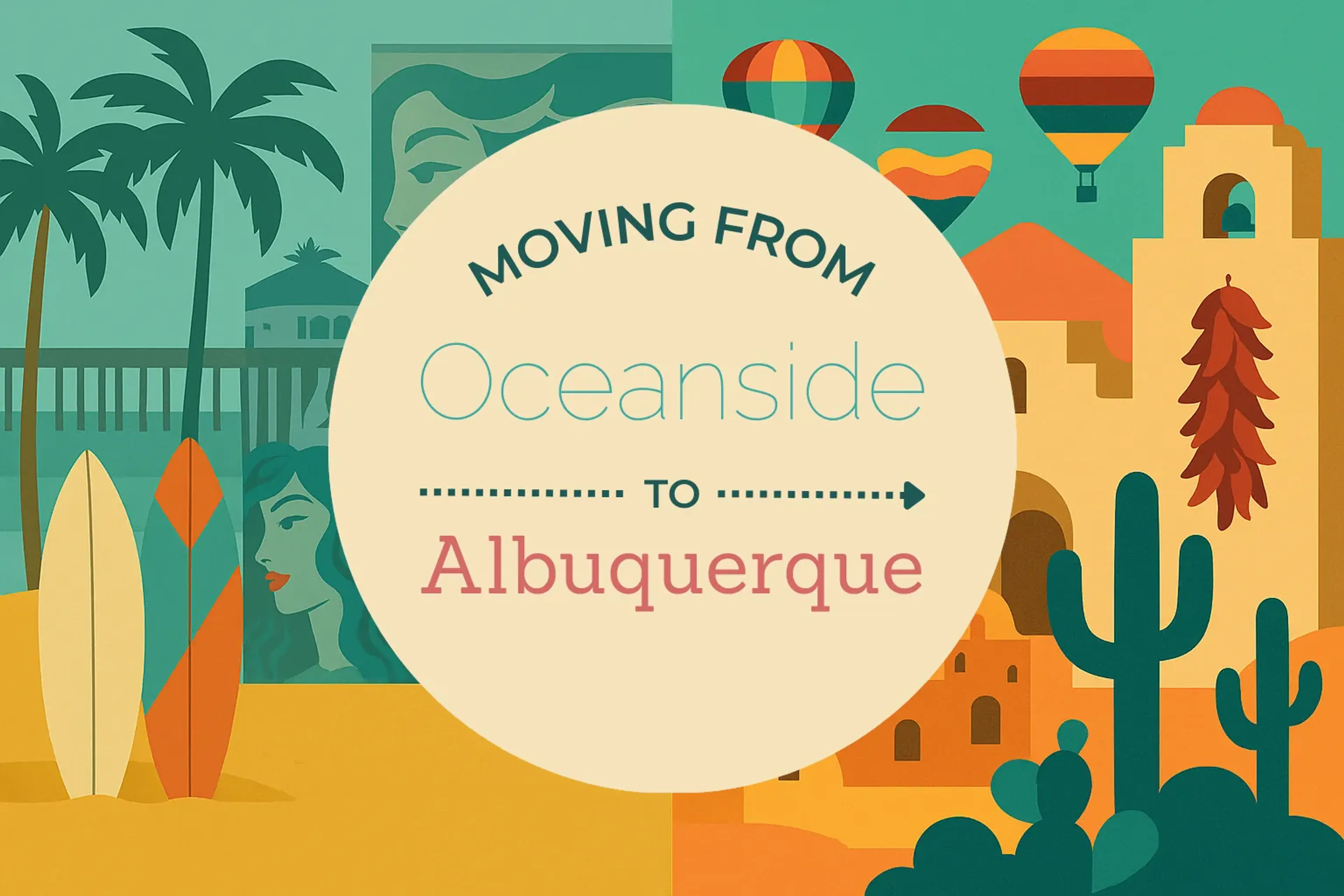 Side-by-side comparison of Oceanside to Albuquerque moving companies
