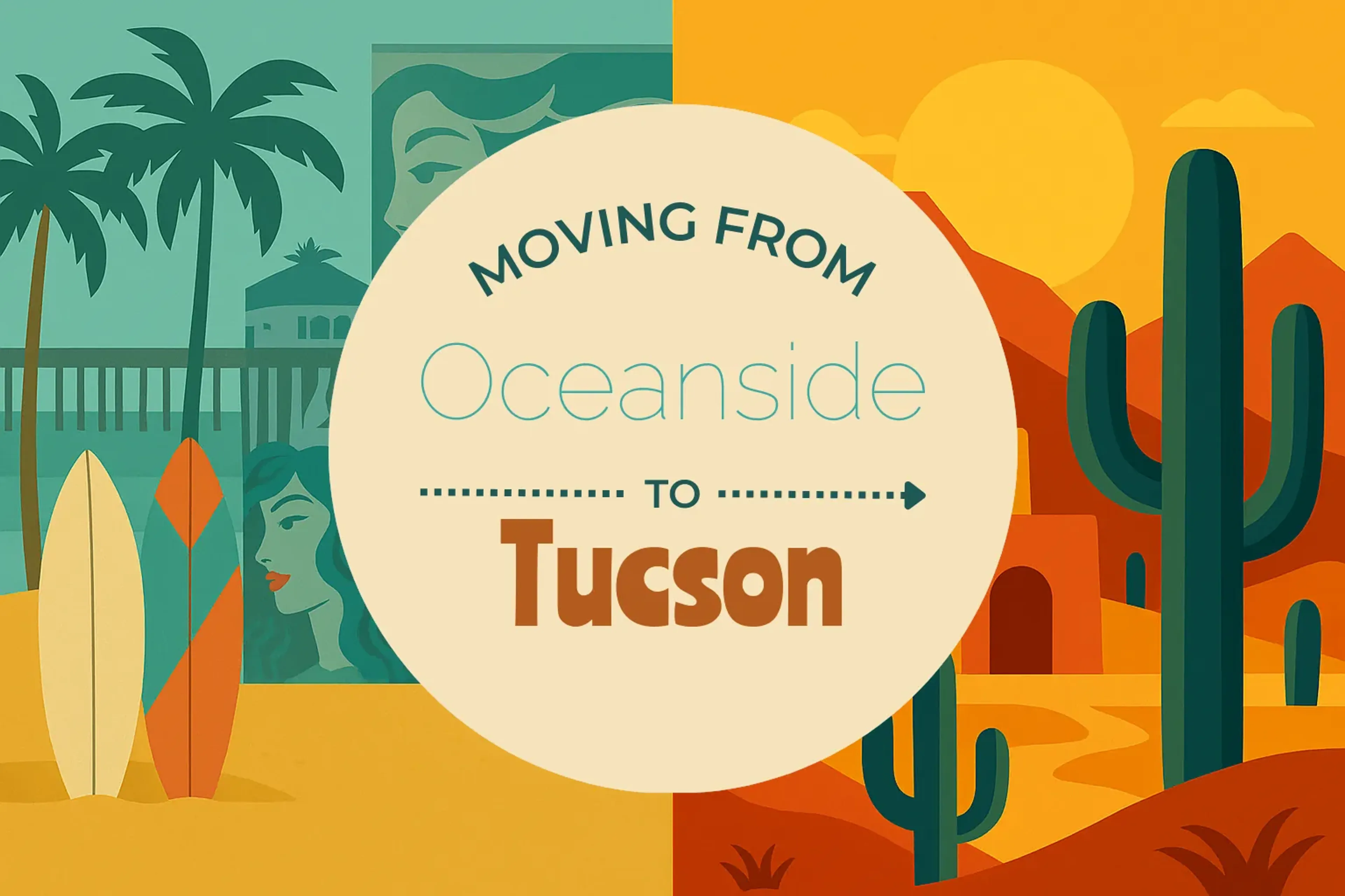 Side-by-side comparison of Oceanside to Tucson moving companies