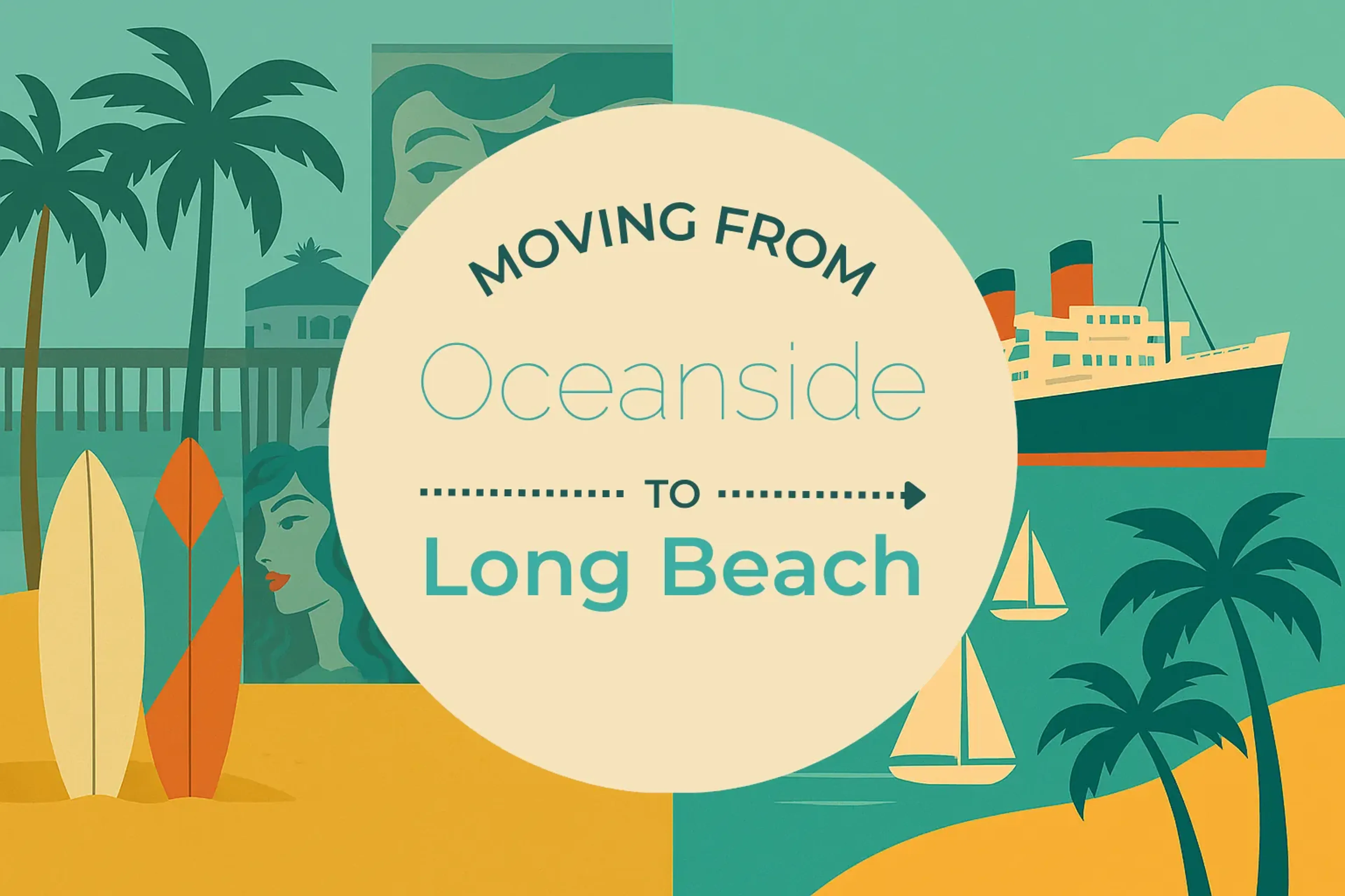 Side-by-side comparison of Oceanside to Long Beach moving companies
