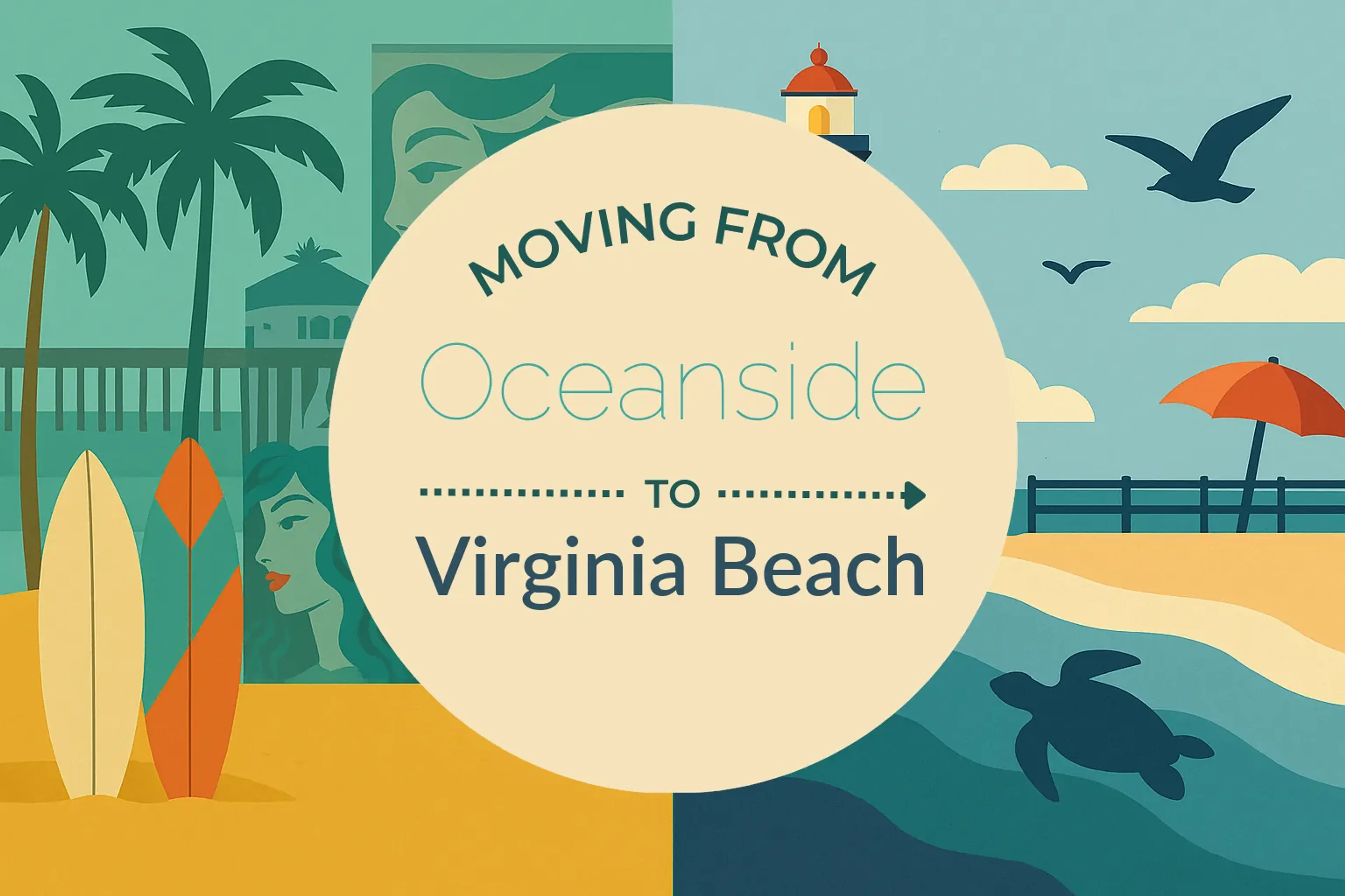 Side-by-side comparison of Oceanside to Virginia Beach moving companies