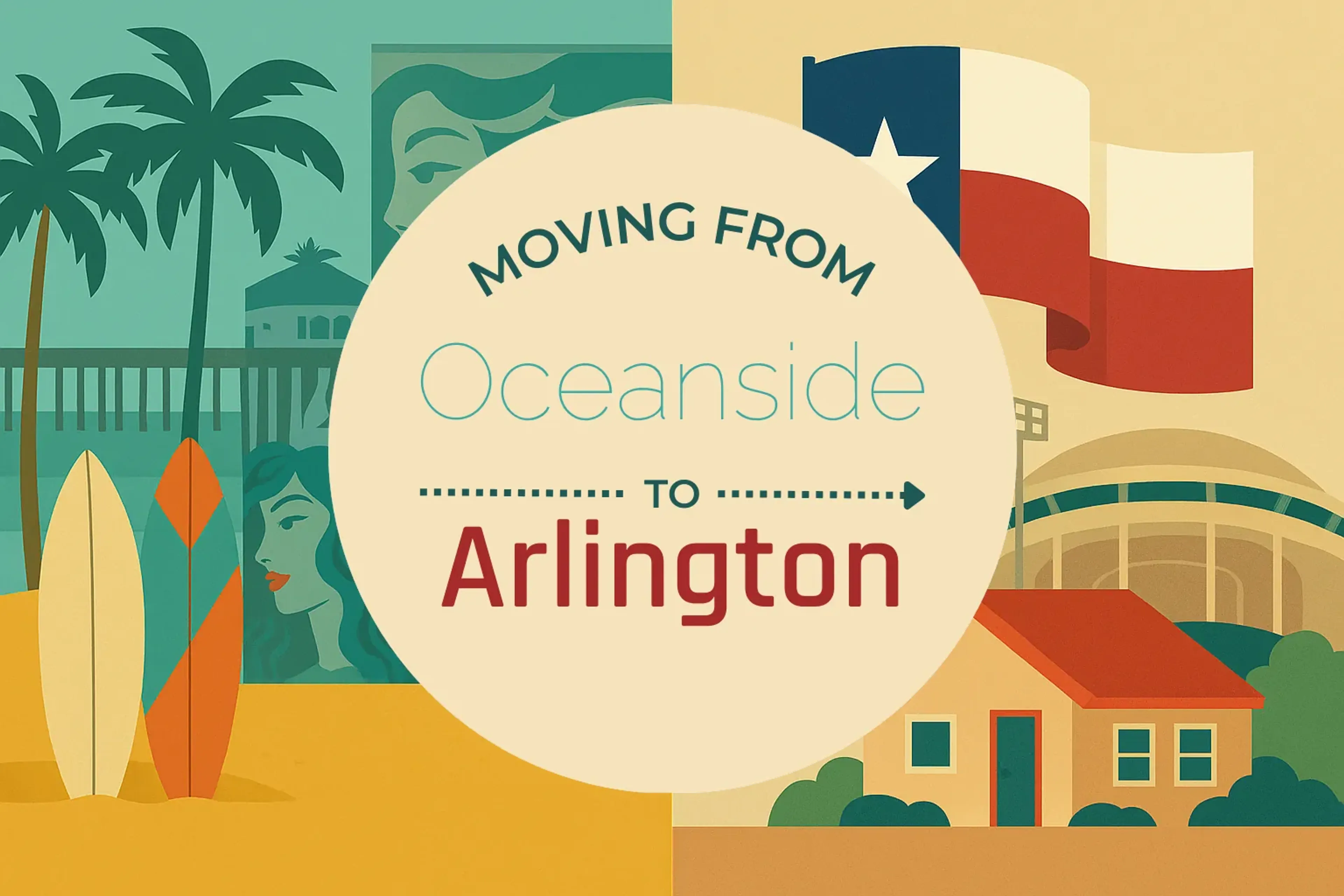 Side-by-side comparison of Oceanside to Arlington moving companies