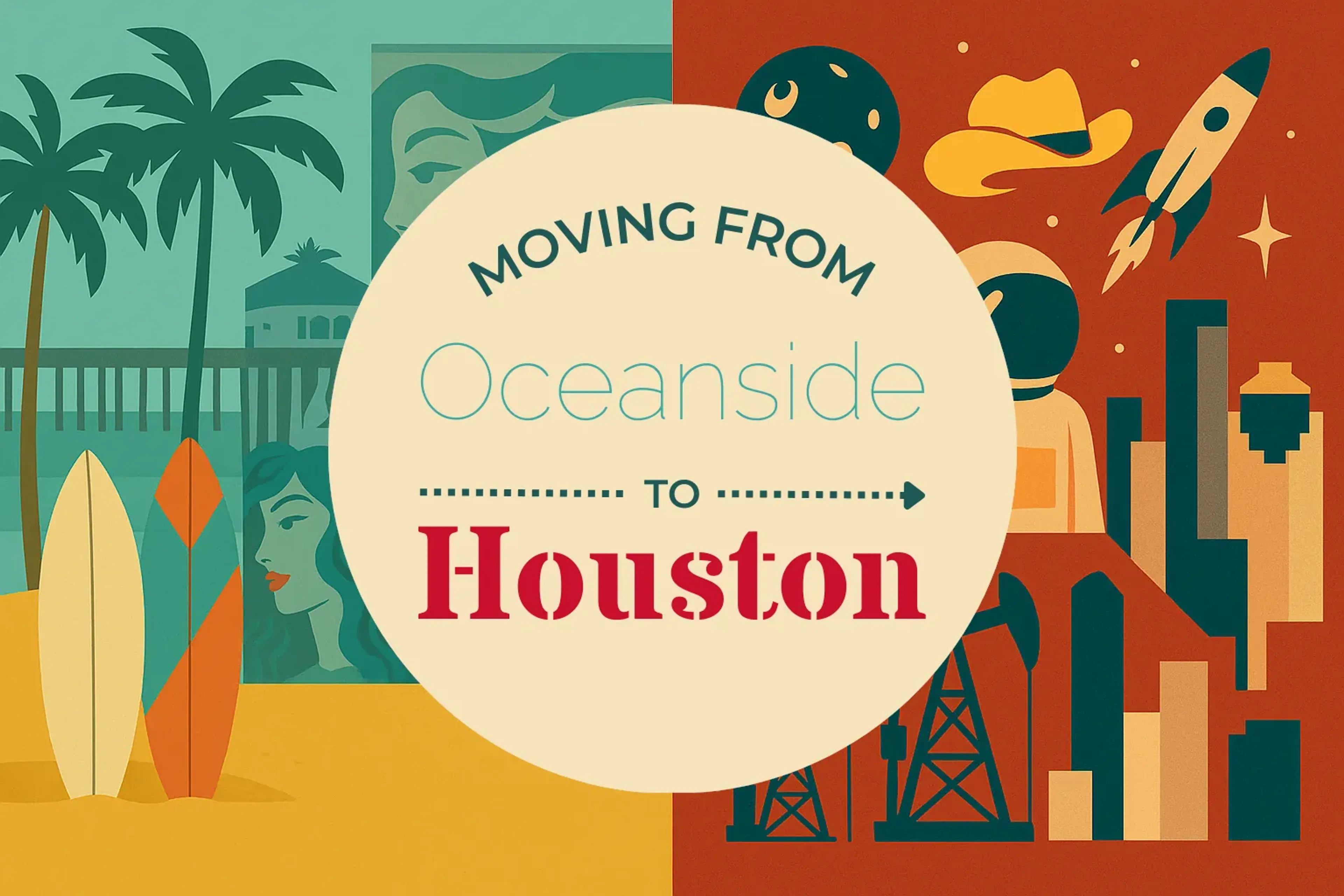 Side-by-side comparison of Oceanside to Houston moving companies