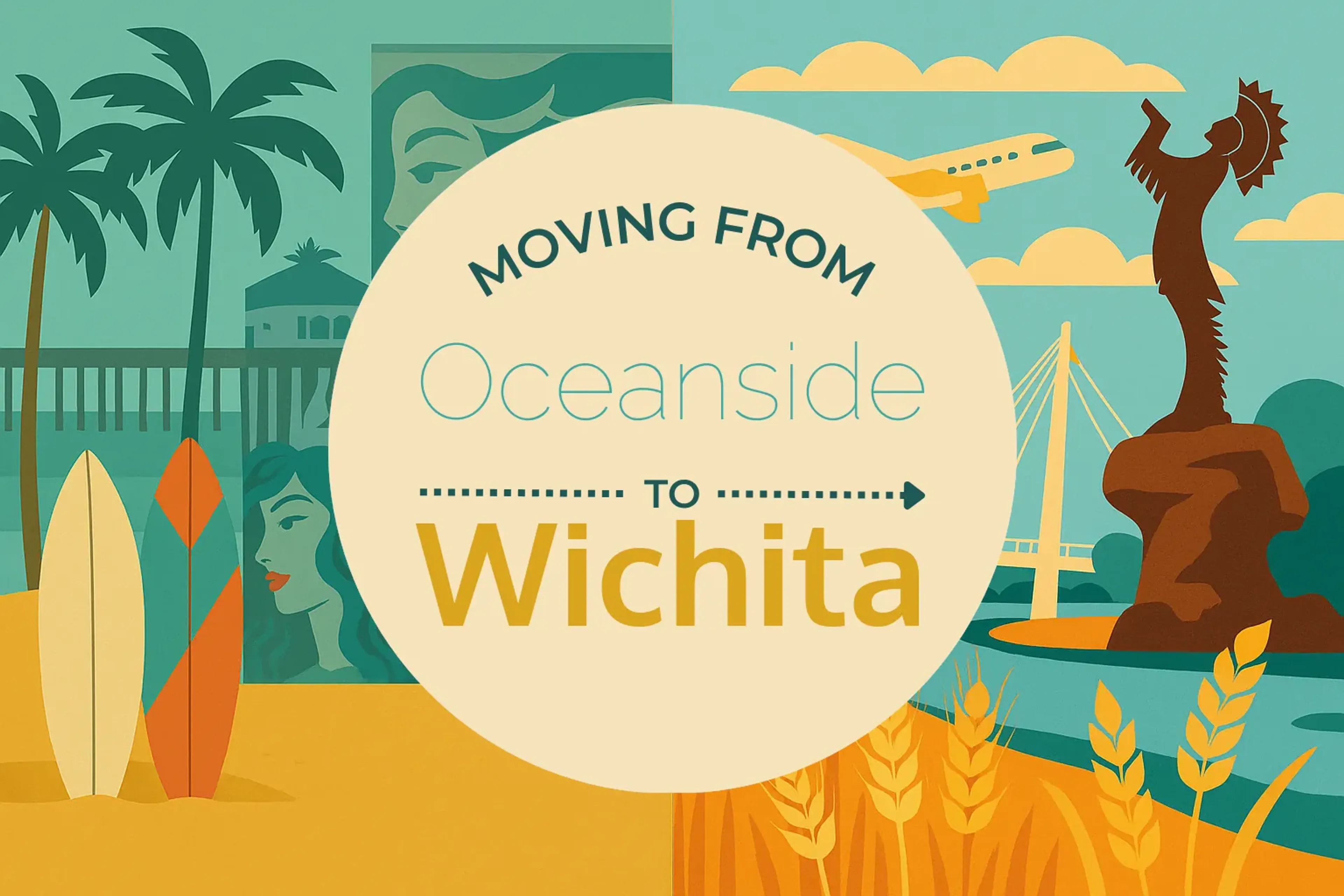 Side-by-side comparison of Oceanside to Wichita moving companies