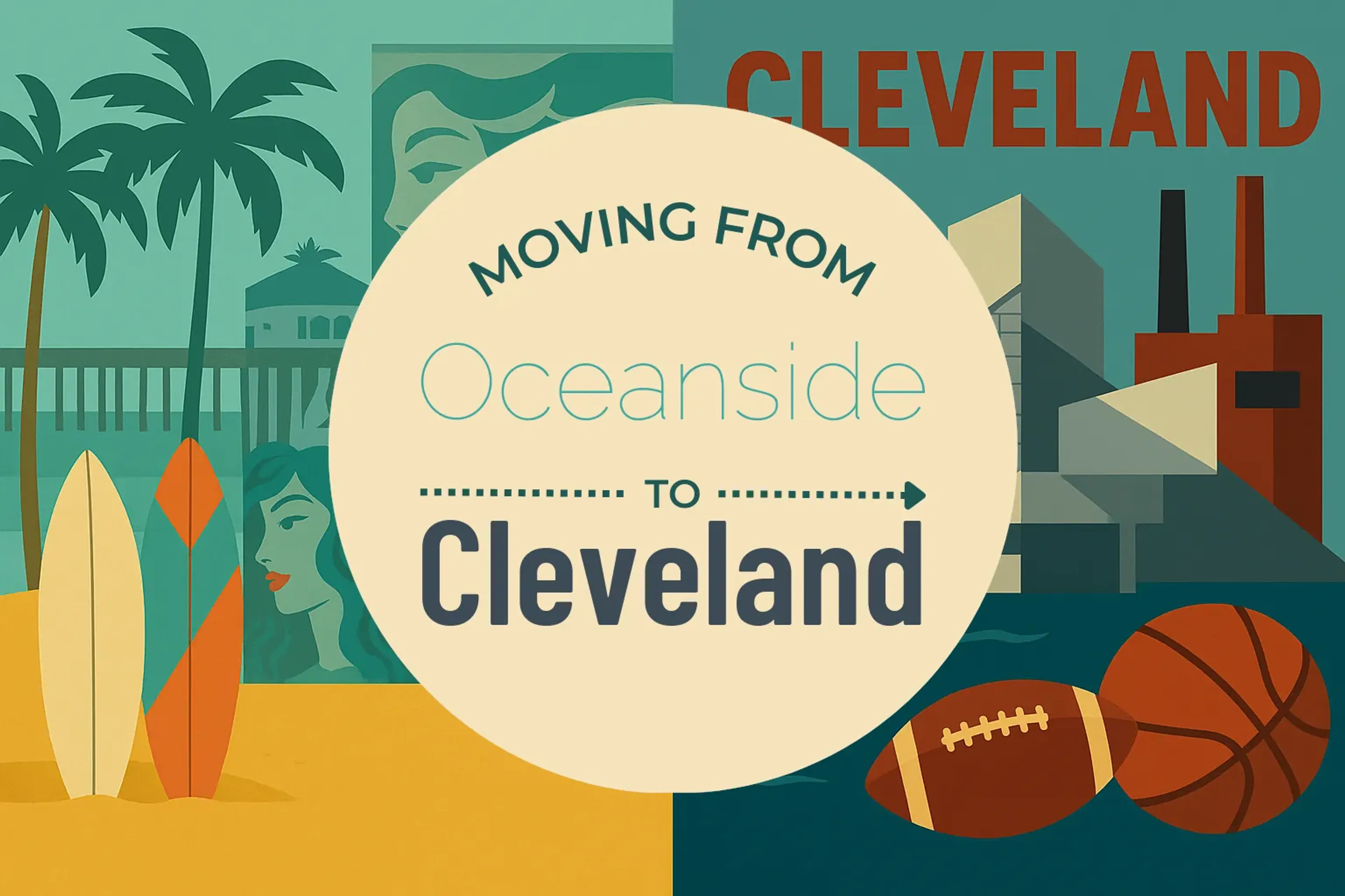 Side-by-side comparison of Oceanside to Cleveland moving companies
