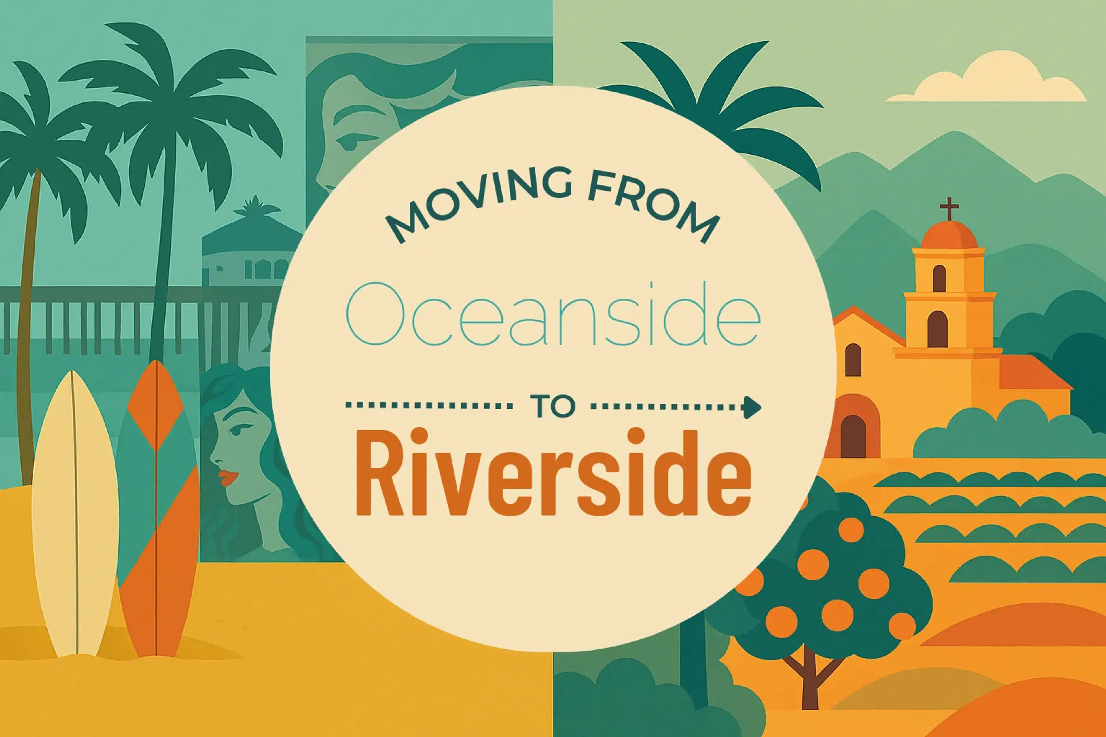 Side-by-side comparison of Oceanside to Riverside moving companies