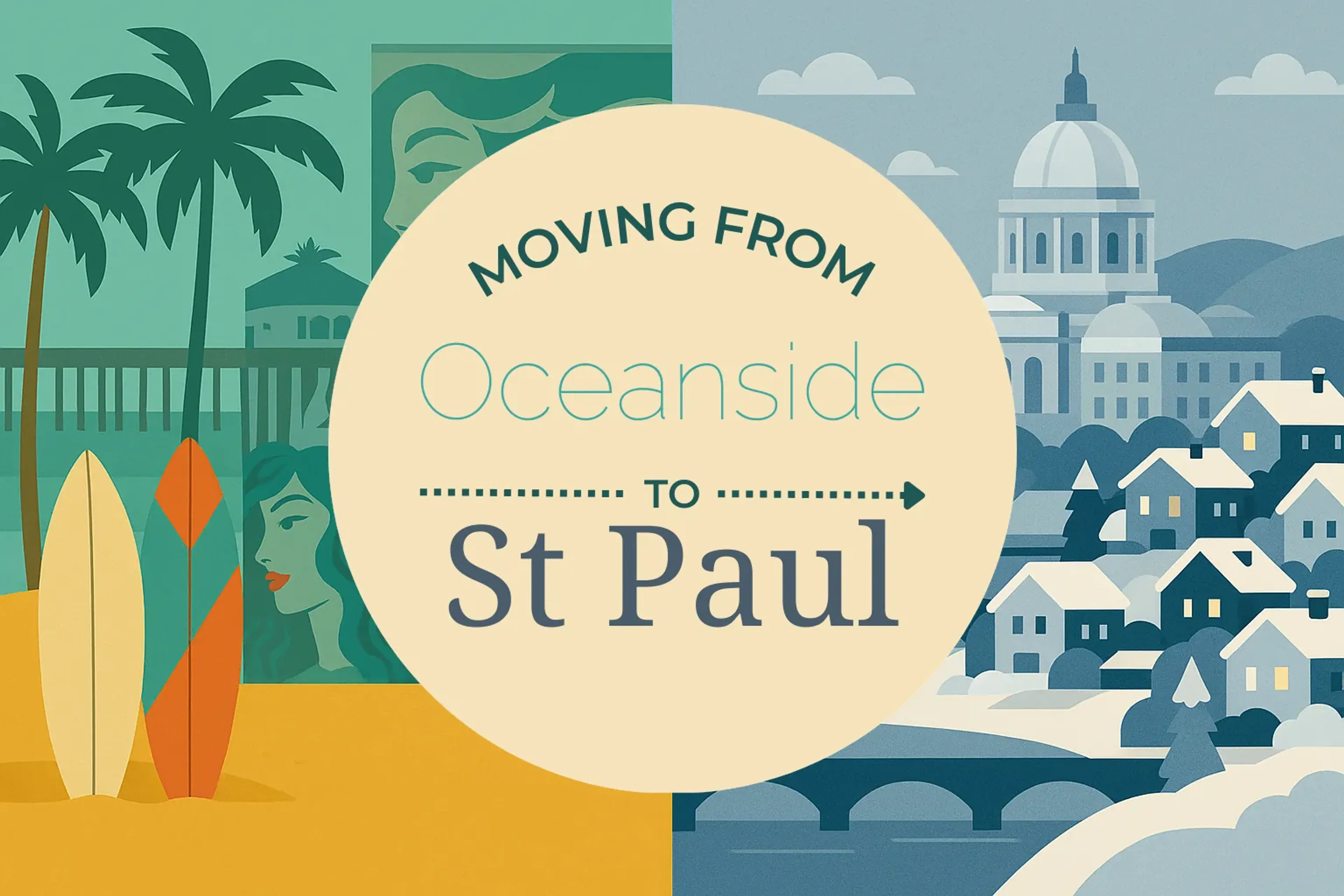 Side-by-side comparison of Oceanside to St. Paul moving companies