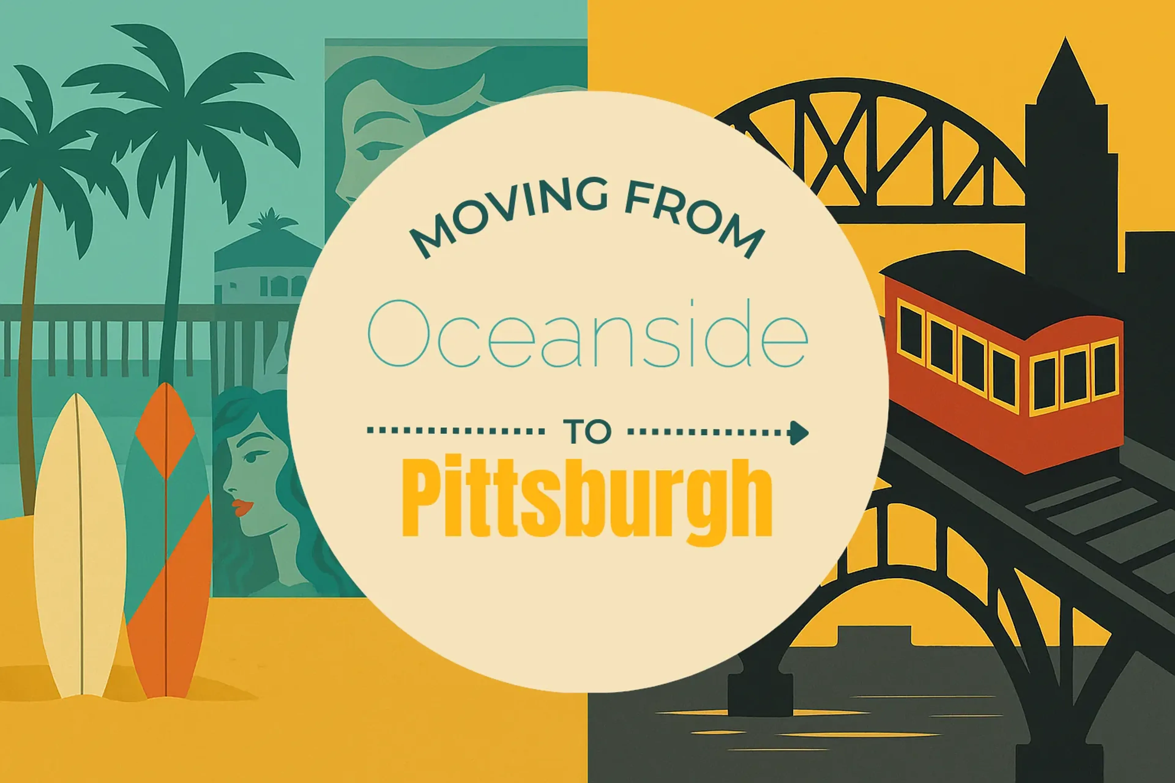 Side-by-side comparison of Oceanside to Pittsburgh moving companies