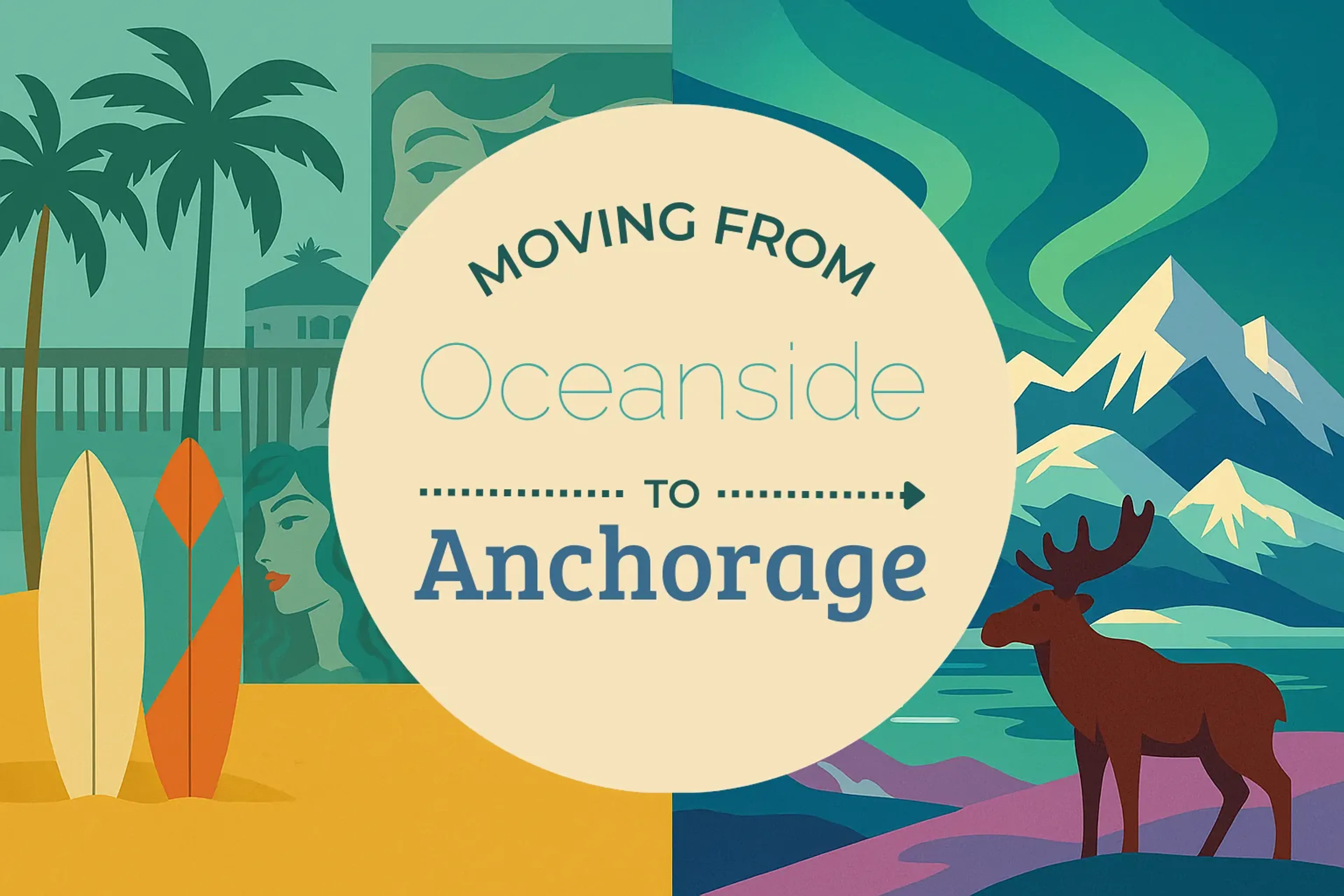 Side-by-side comparison of Oceanside to Anchorage moving companies