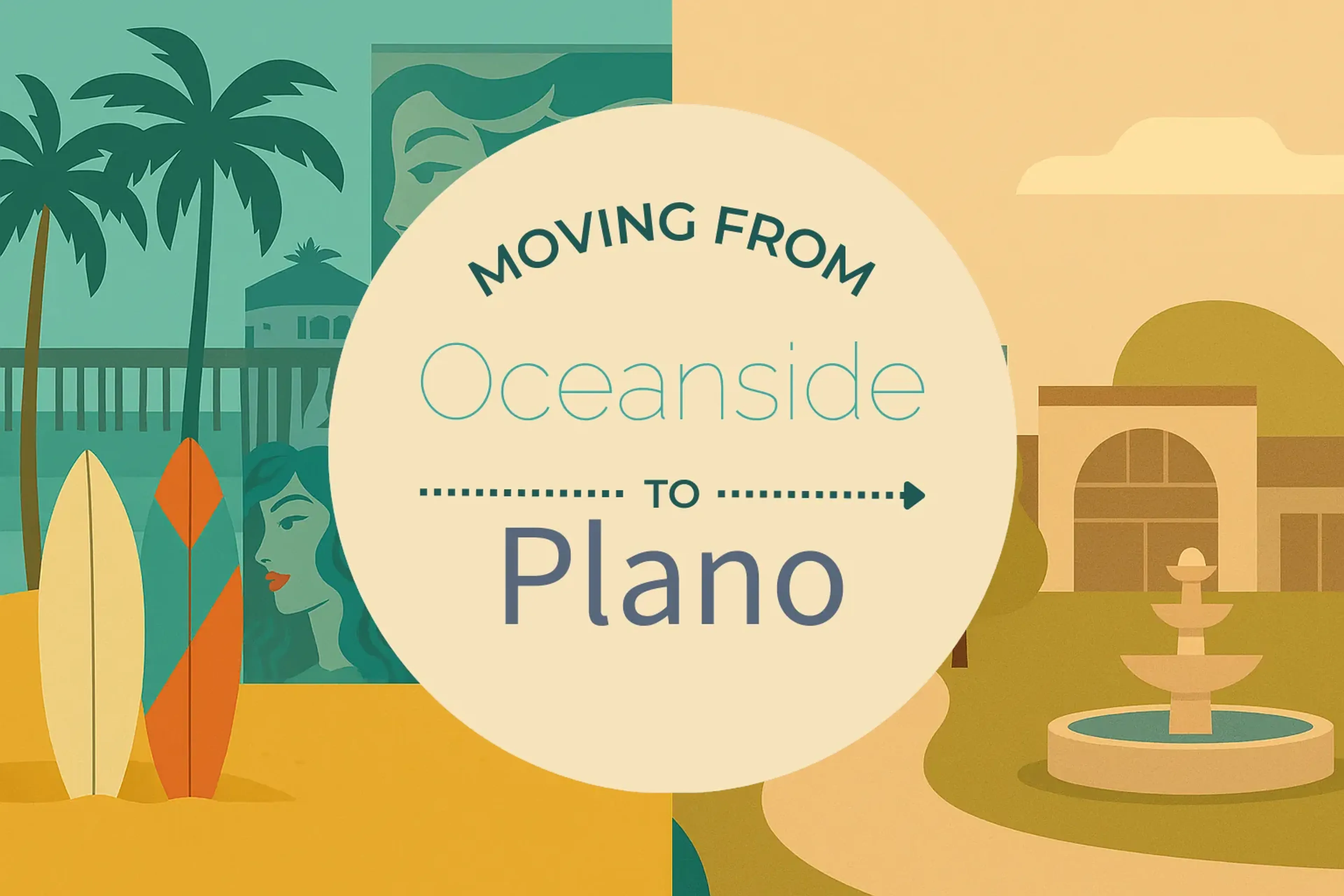 Side-by-side comparison of Oceanside to Plano moving companies