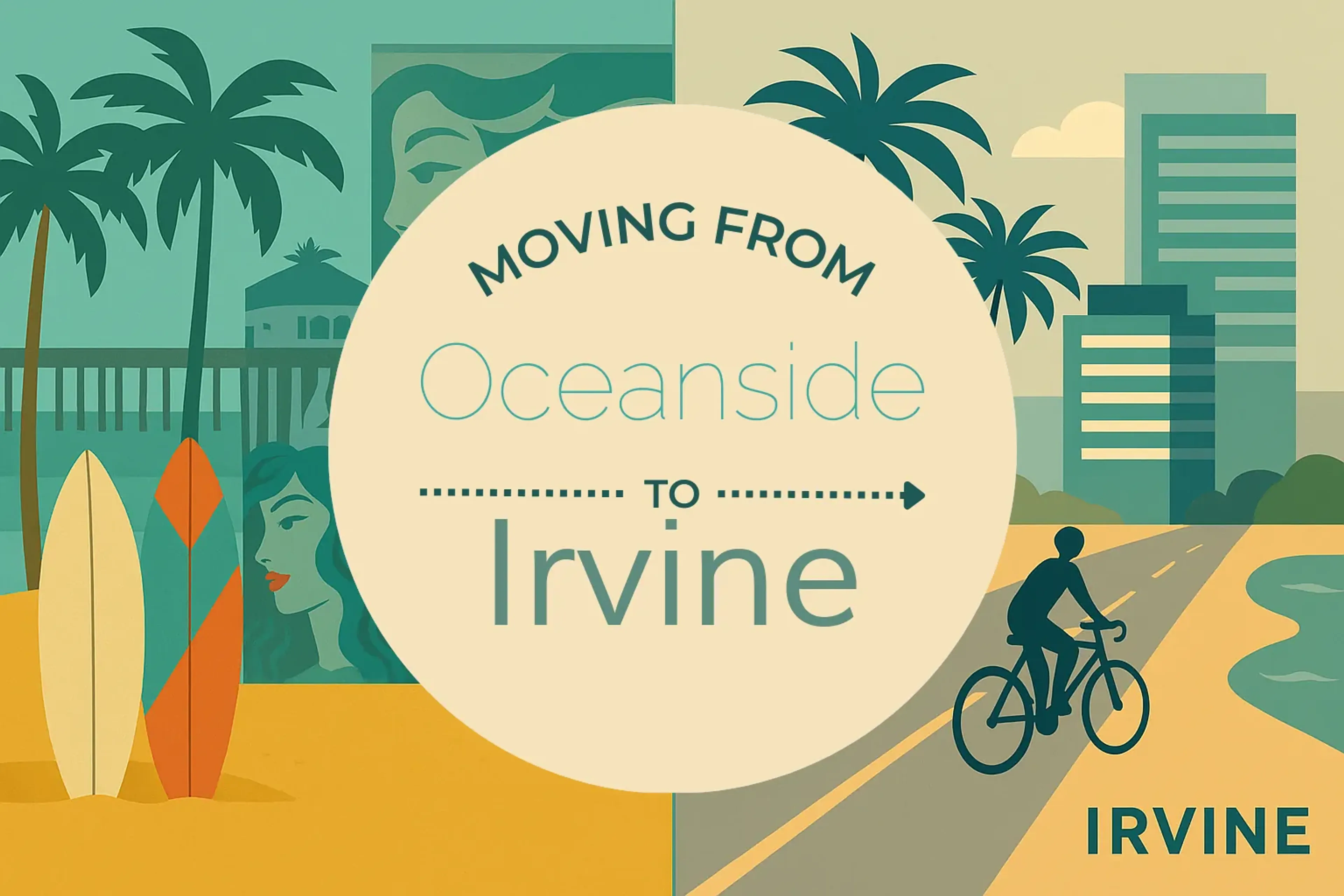 Side-by-side comparison of Oceanside to Irvine moving companies
