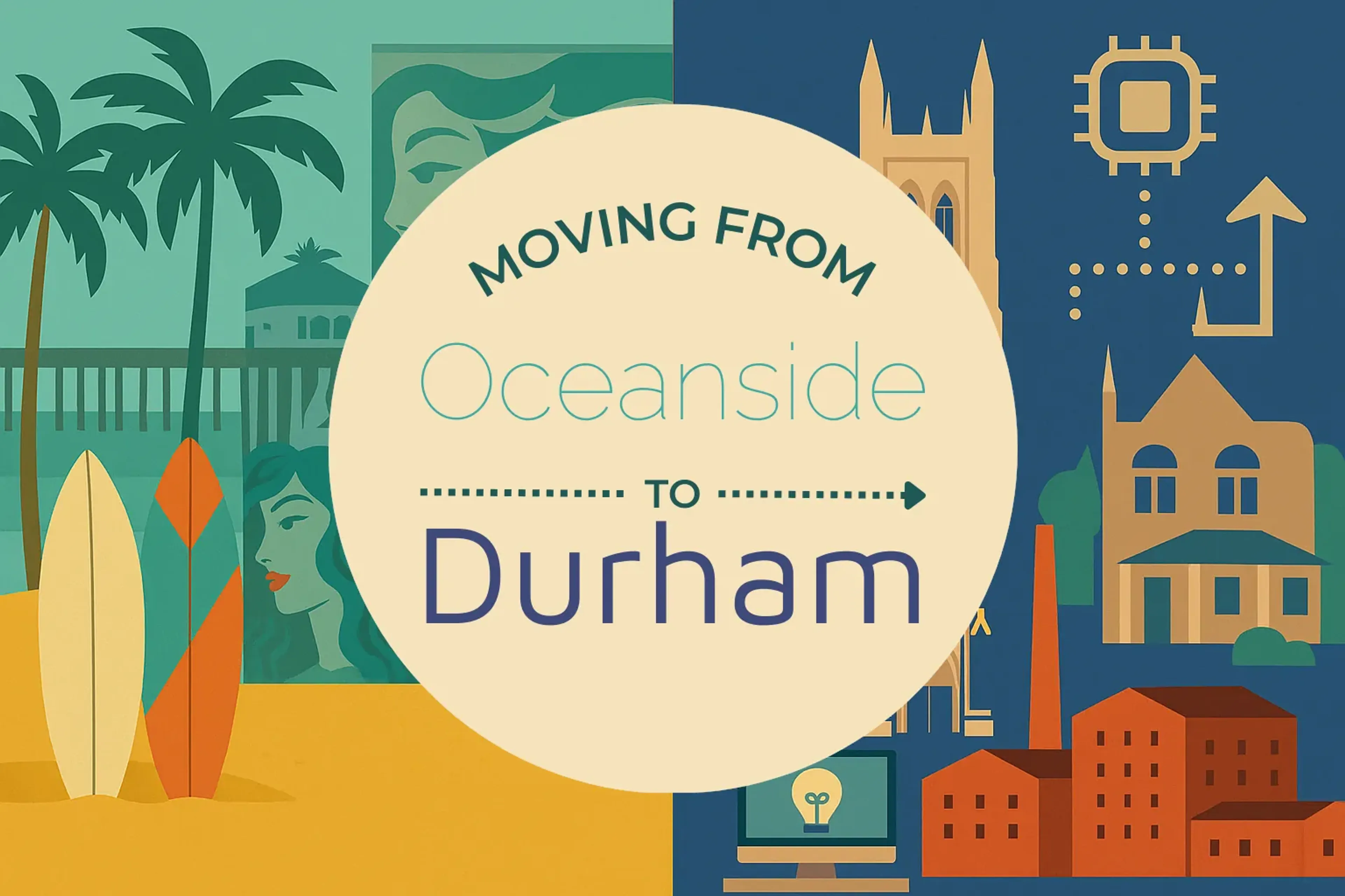 Side-by-side comparison of Oceanside to Durham moving companies