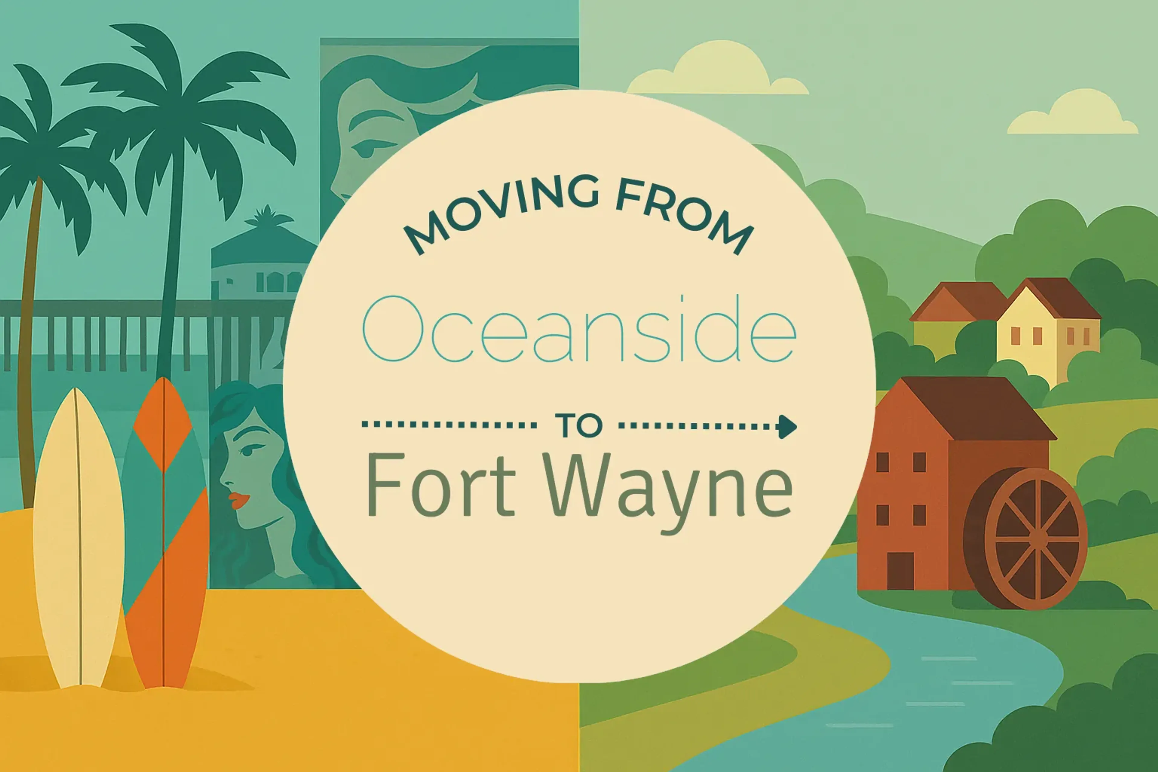 Side-by-side comparison of Oceanside to Fort Wayne moving companies