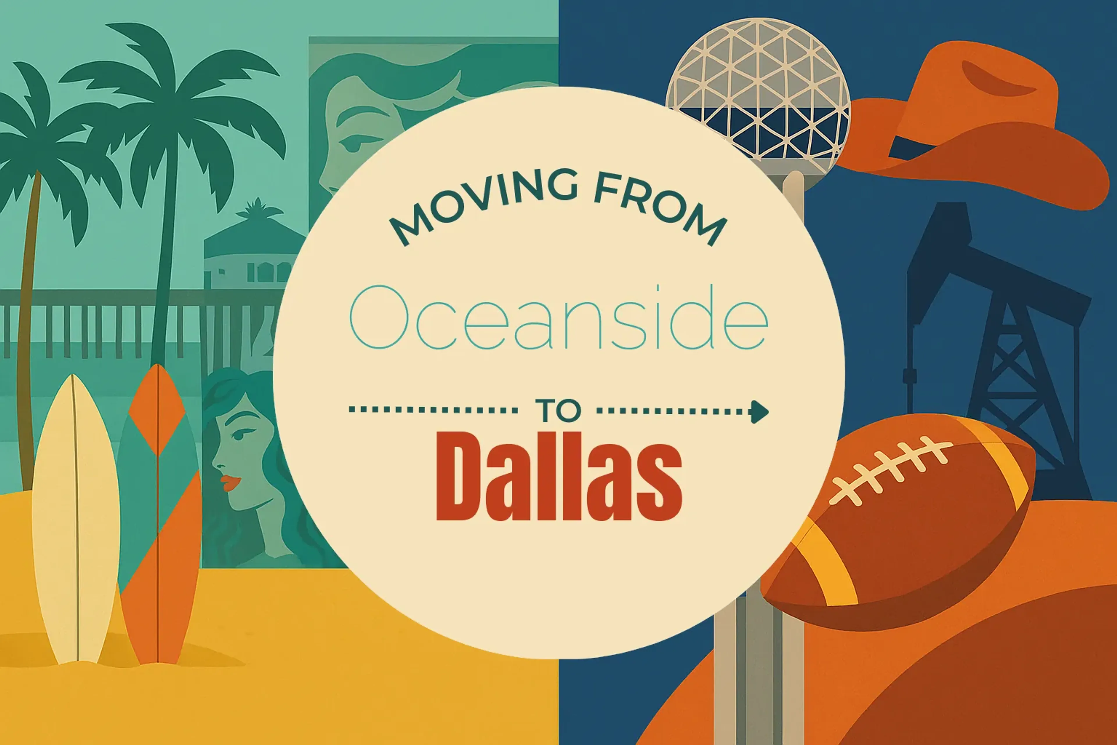 Side-by-side comparison of Oceanside to Dallas moving companies