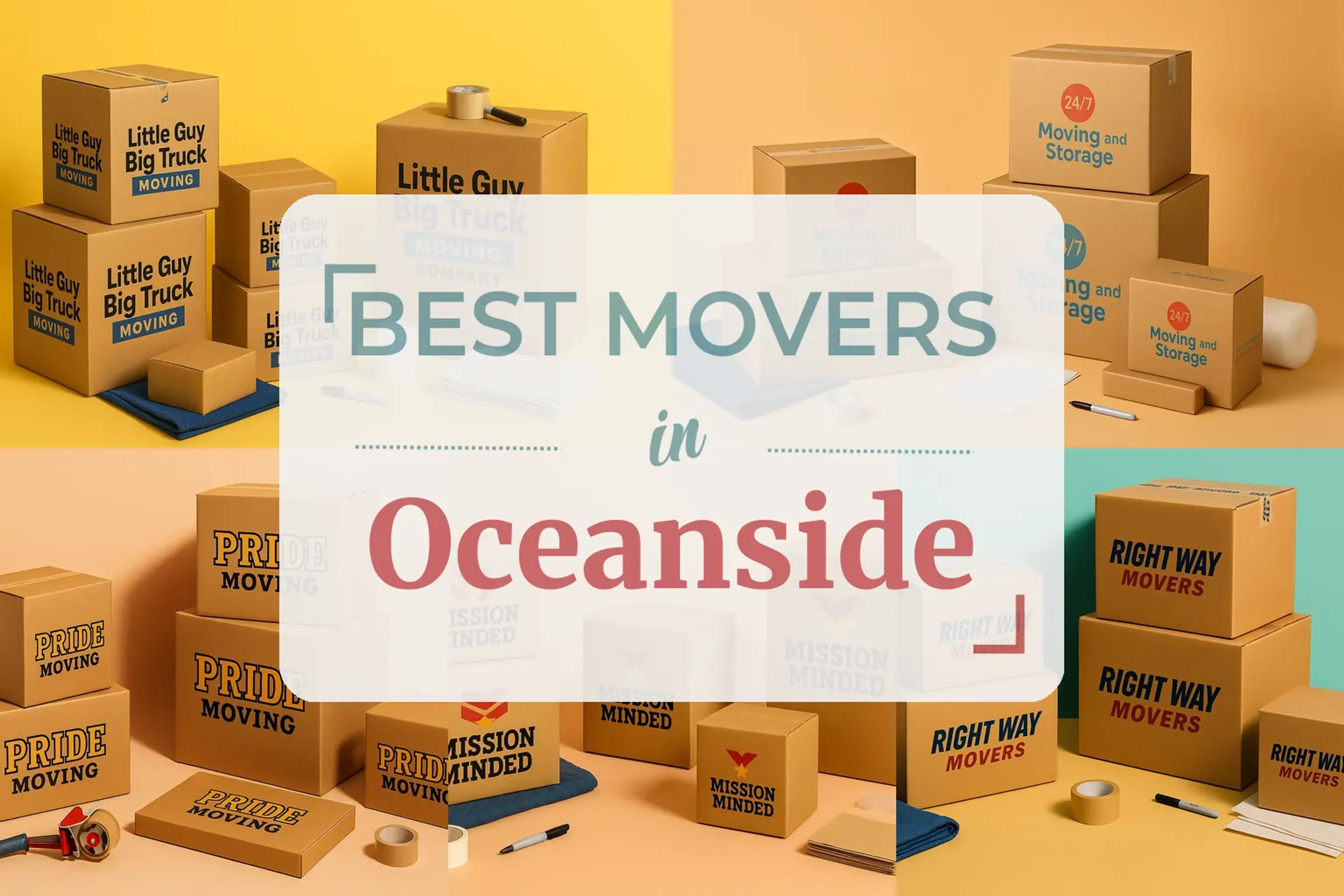 Side-by-side comparison of Oceanside moving companies