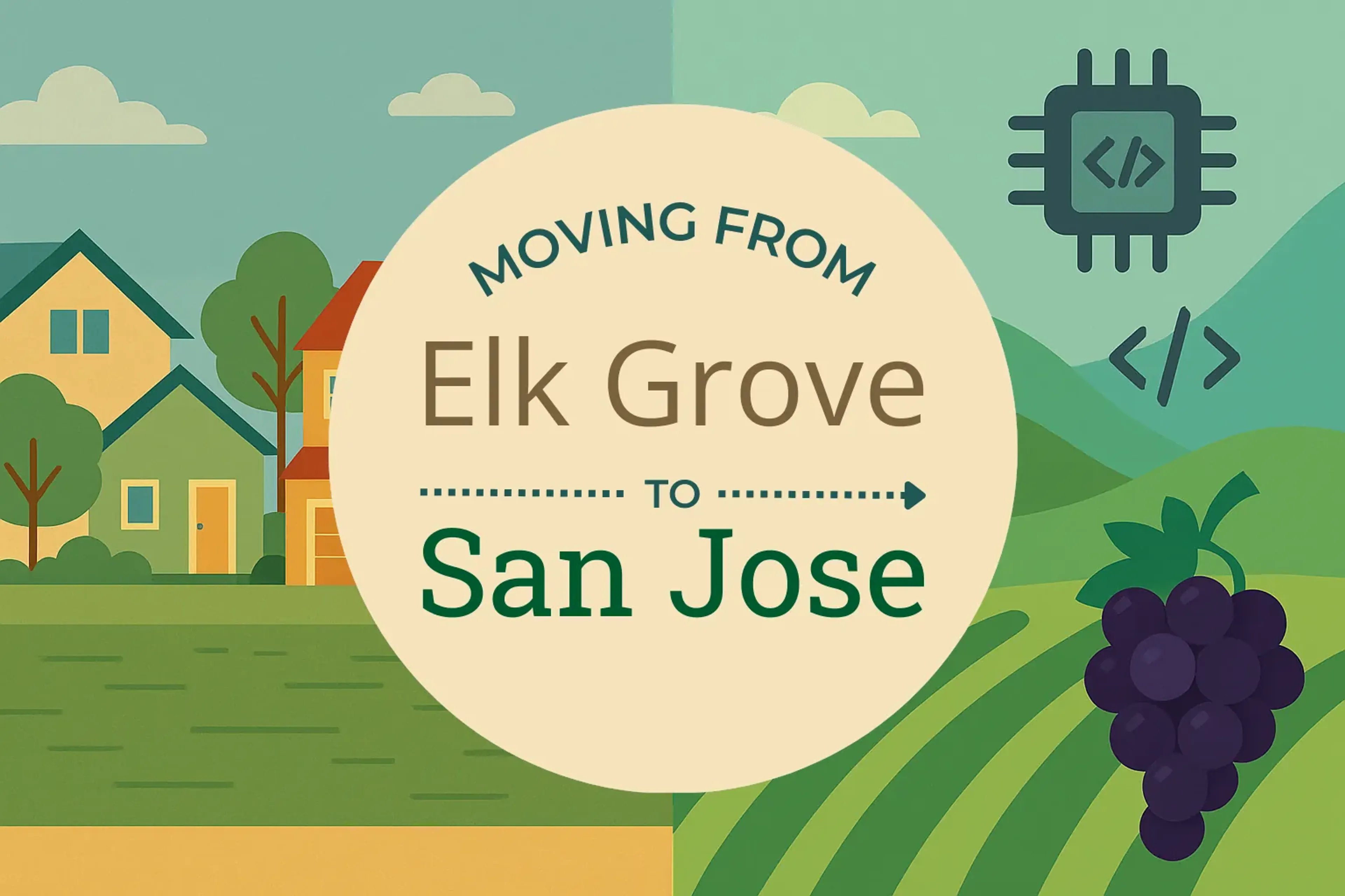Side-by-side comparison of Elk Grove to San Jose moving companies