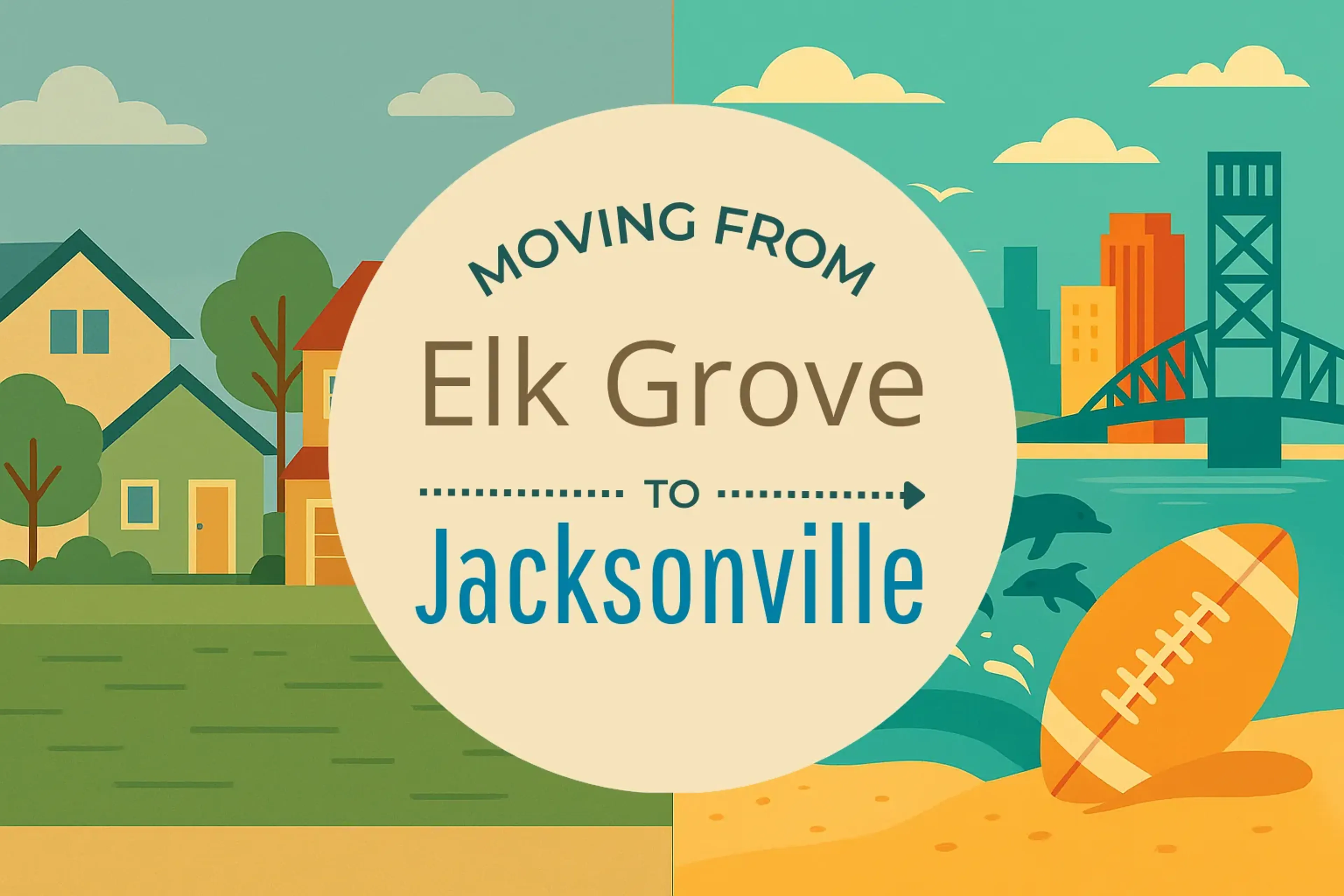 Side-by-side comparison of Elk Grove to Jacksonville moving companies