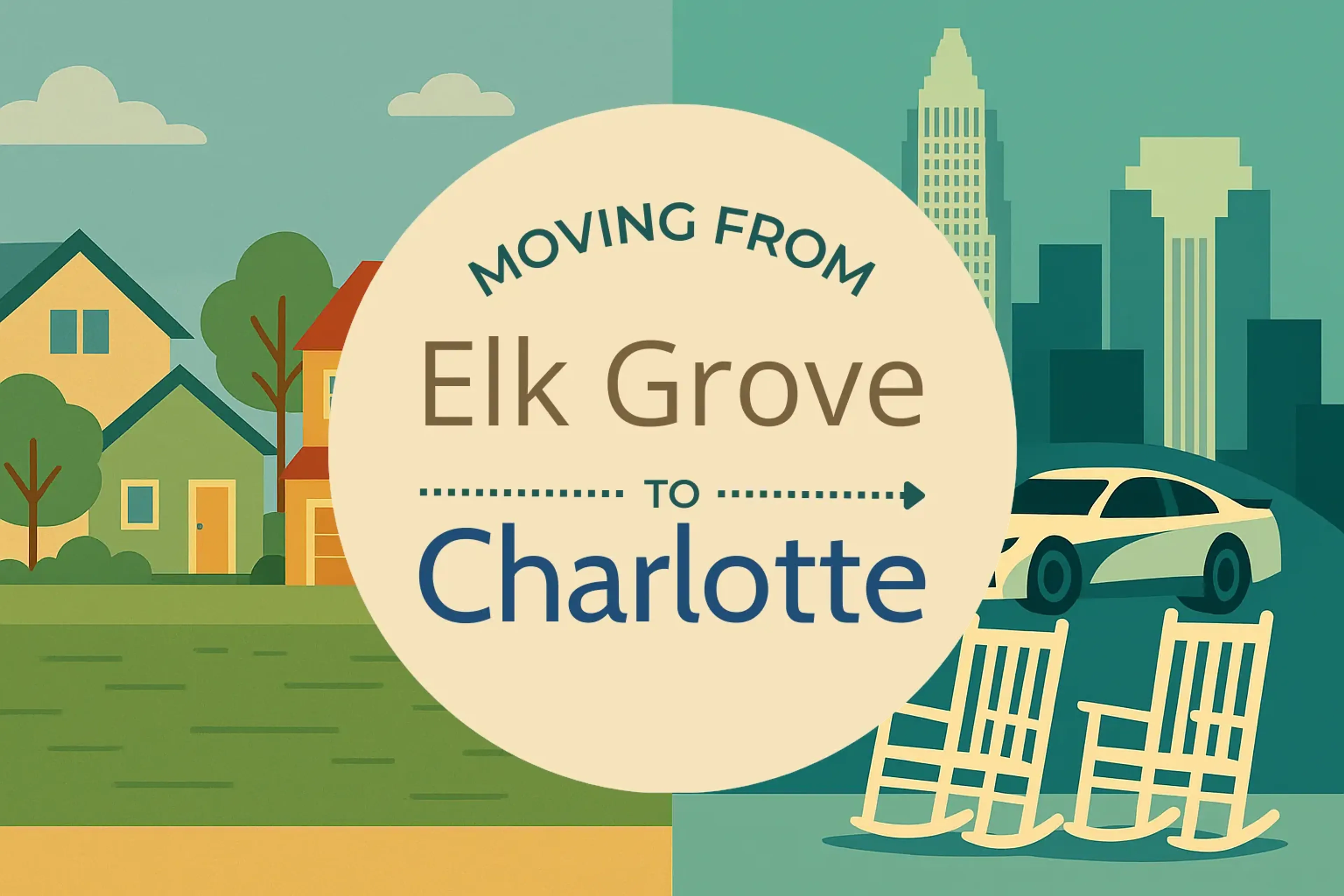 Side-by-side comparison of Elk Grove to Charlotte moving companies