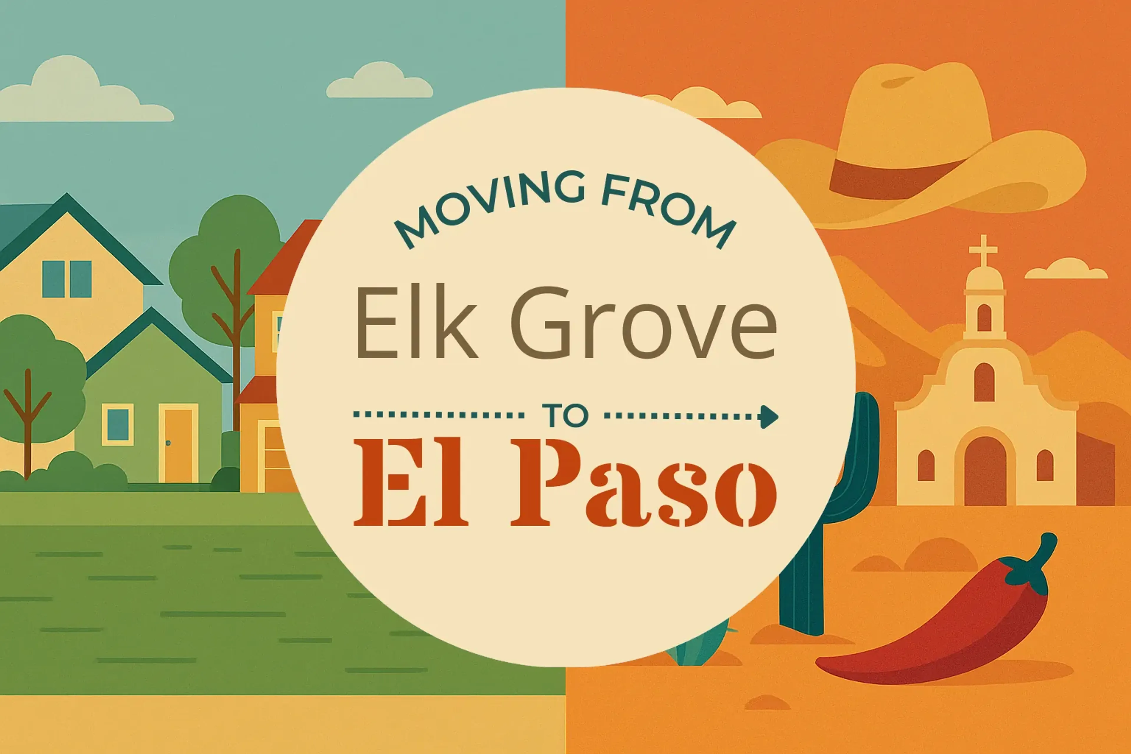 Side-by-side comparison of Elk Grove to El Paso moving companies