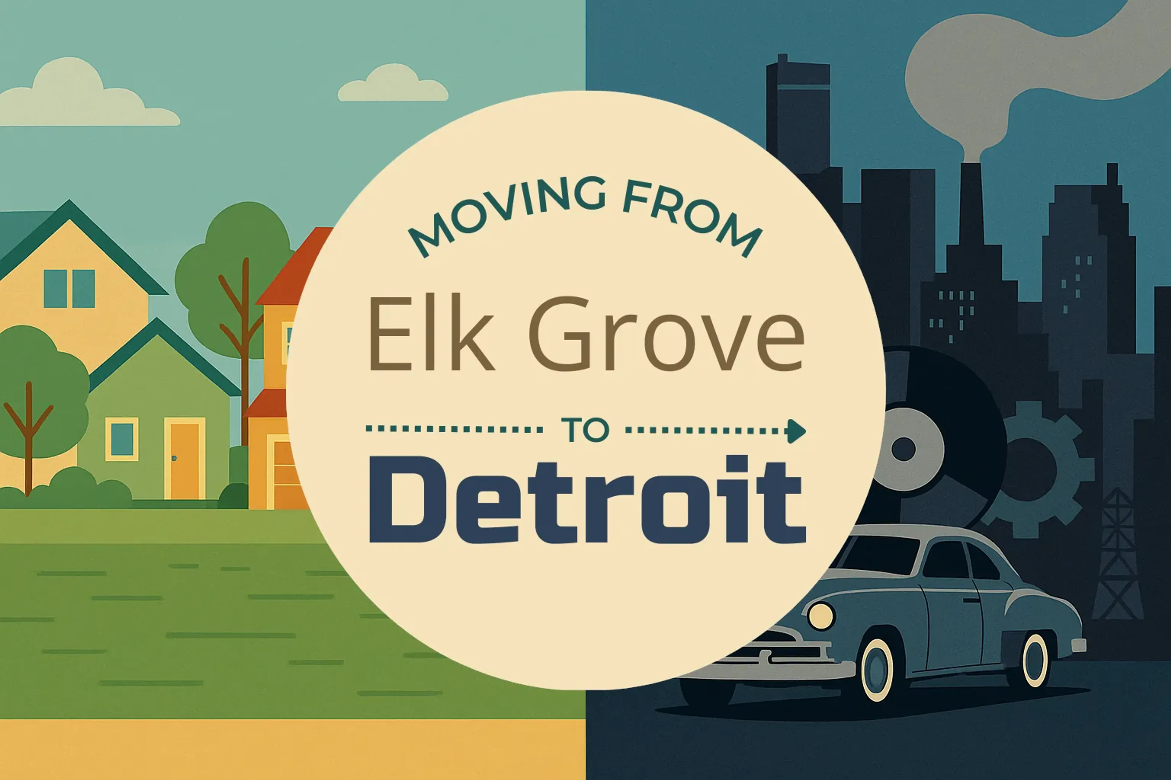 Side-by-side comparison of Elk Grove to Detroit moving companies