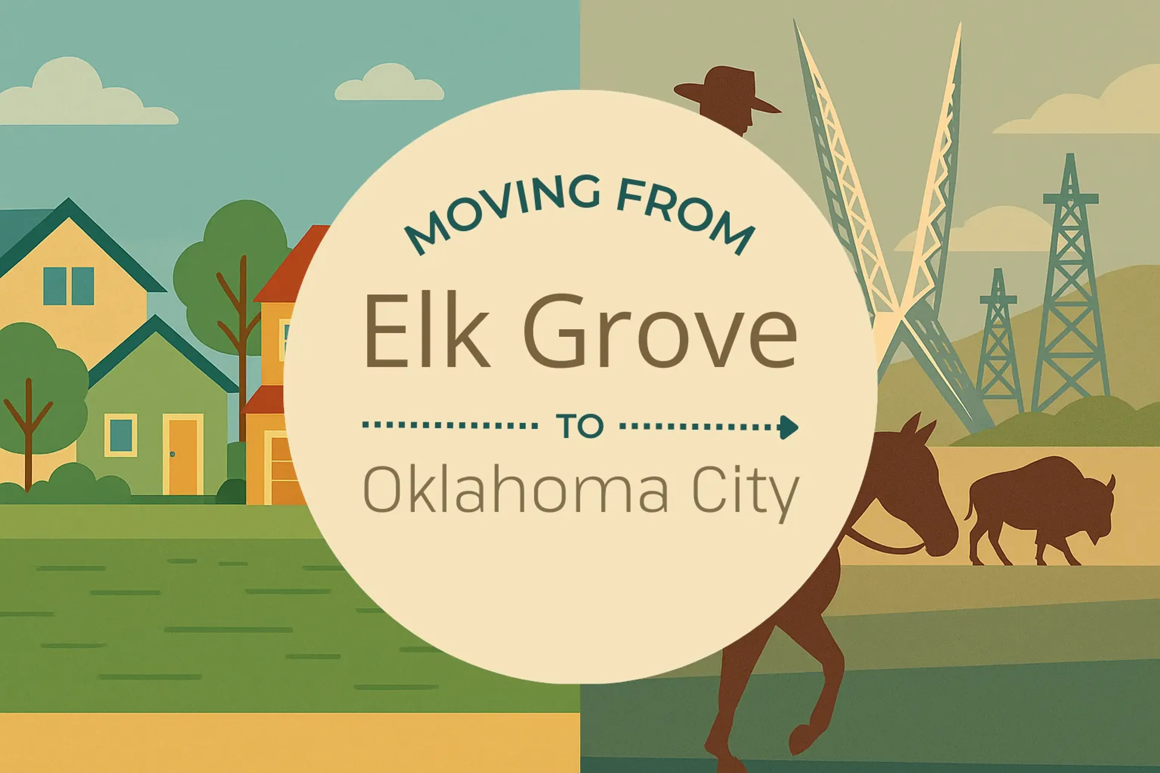 Side-by-side comparison of Elk Grove to Oklahoma City moving companies