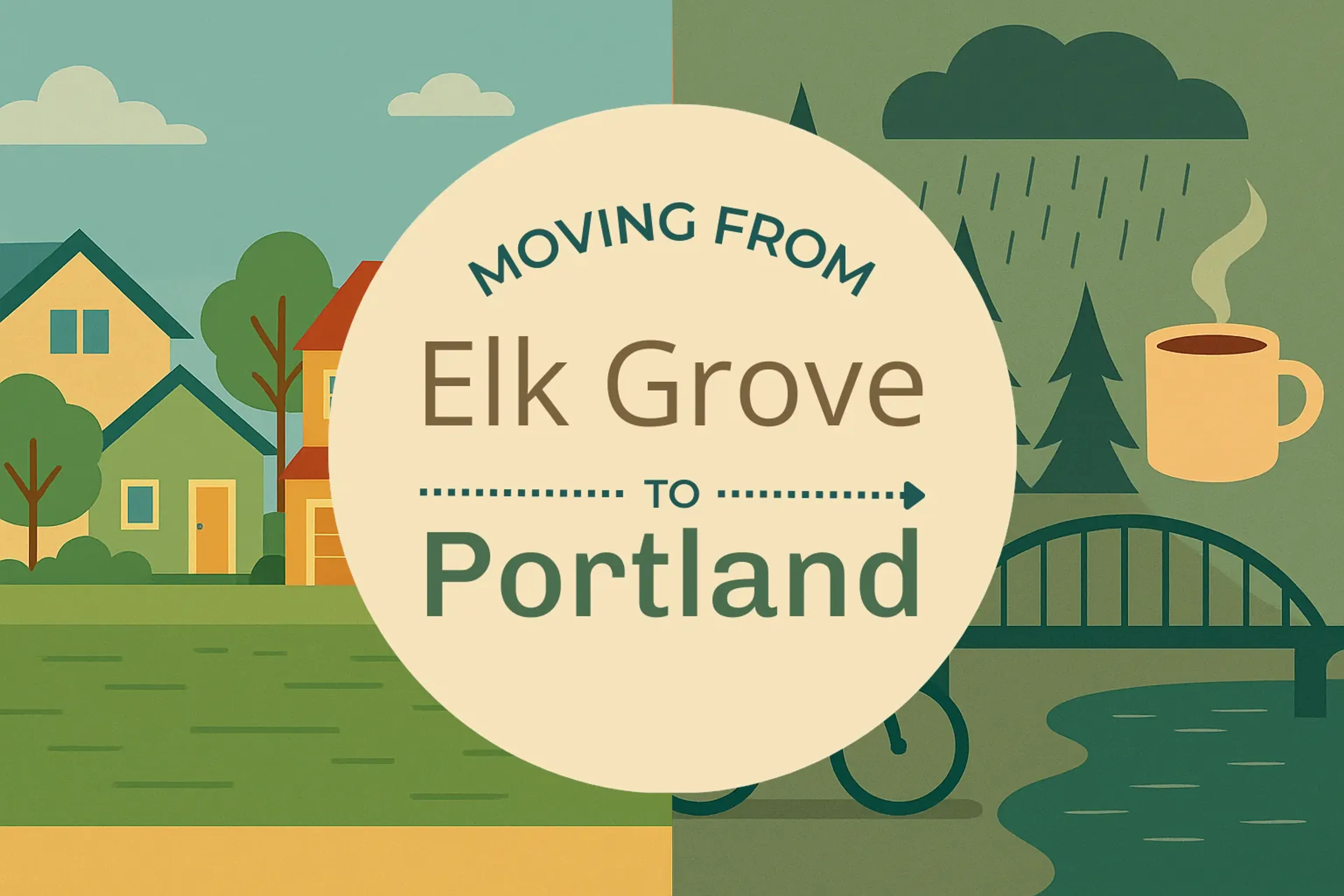 Side-by-side comparison of Elk Grove to Portland moving companies