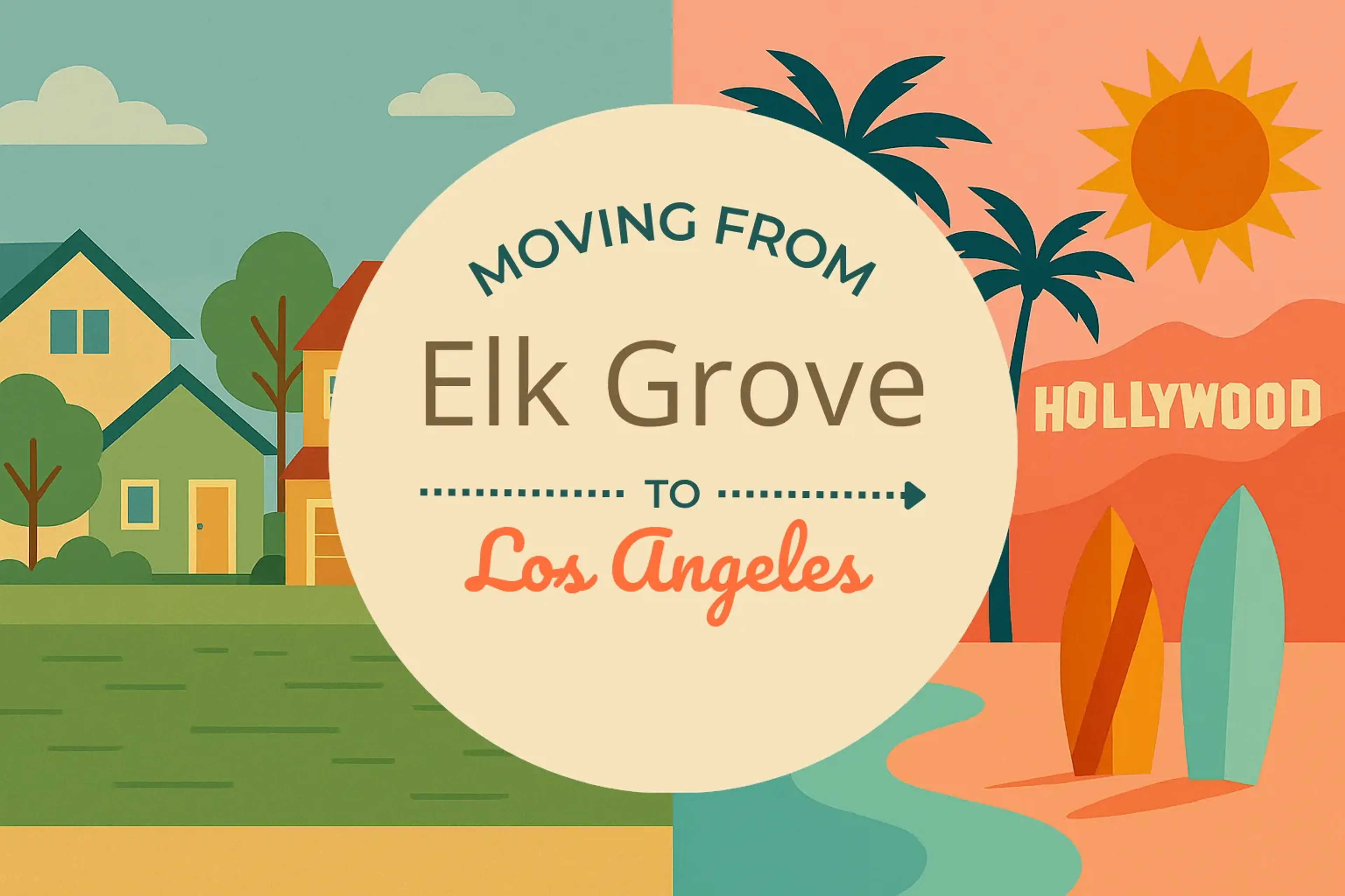 Side-by-side comparison of Elk Grove to Los Angeles moving companies