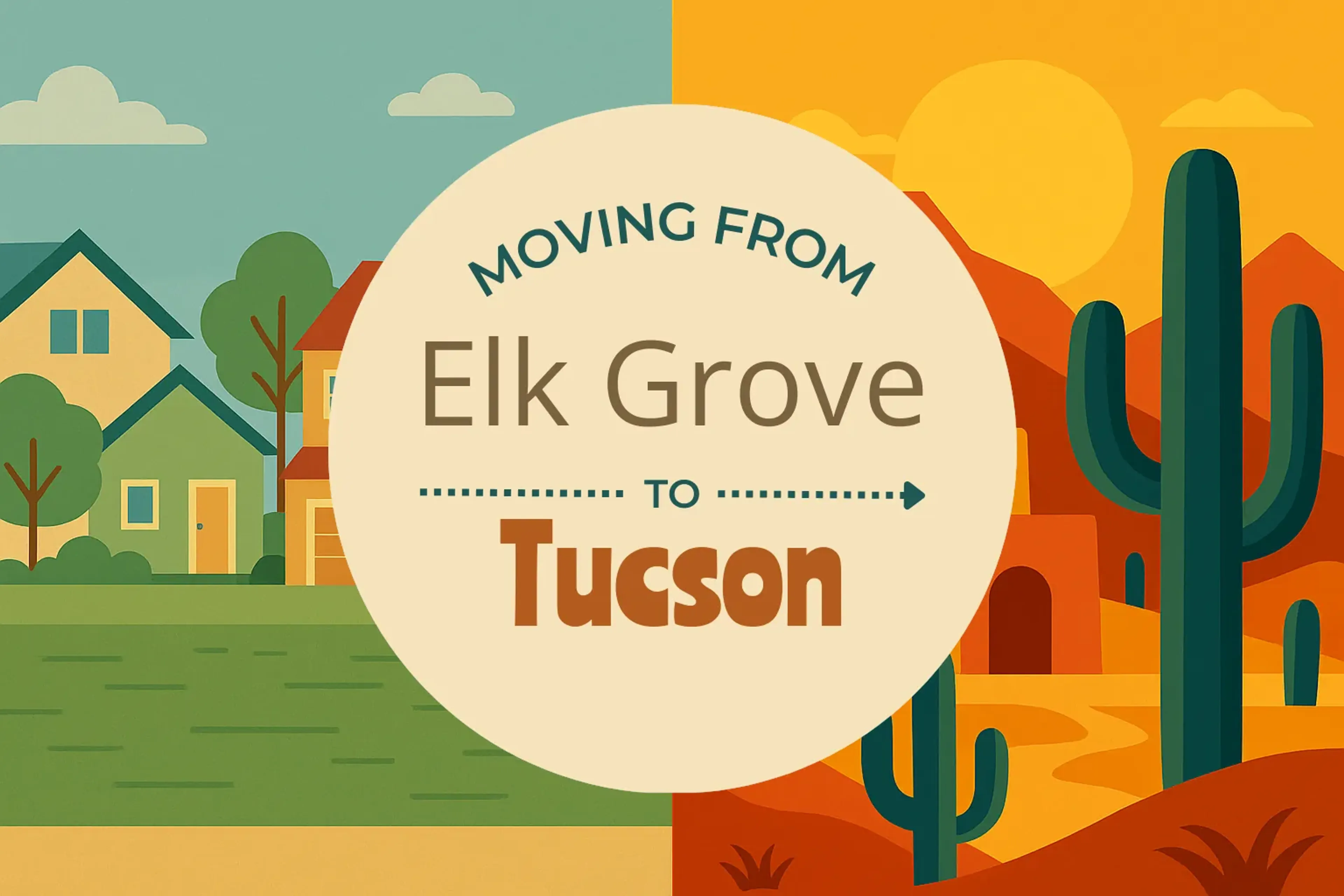 Side-by-side comparison of Elk Grove to Tucson moving companies