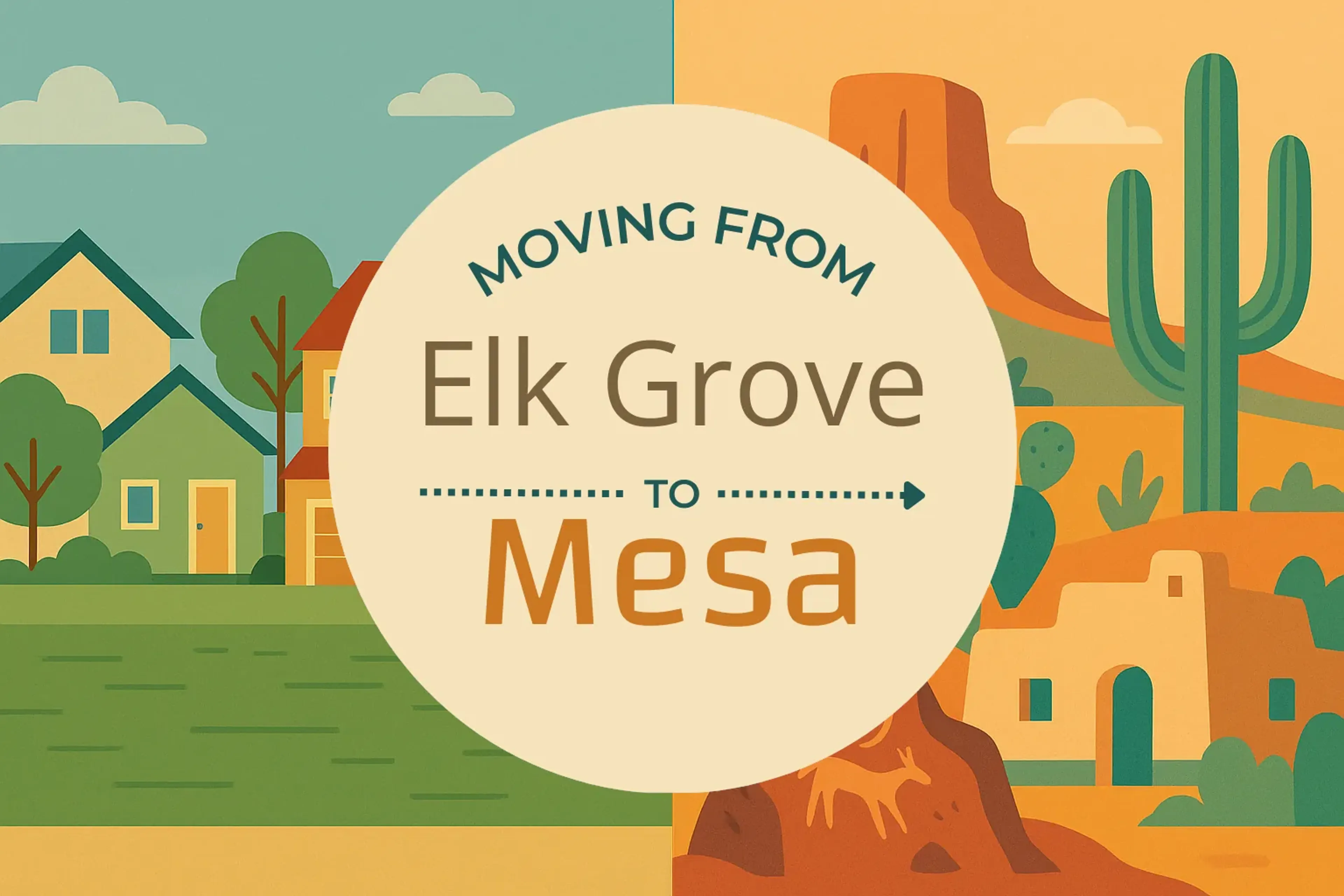 Side-by-side comparison of Elk Grove to Mesa moving companies