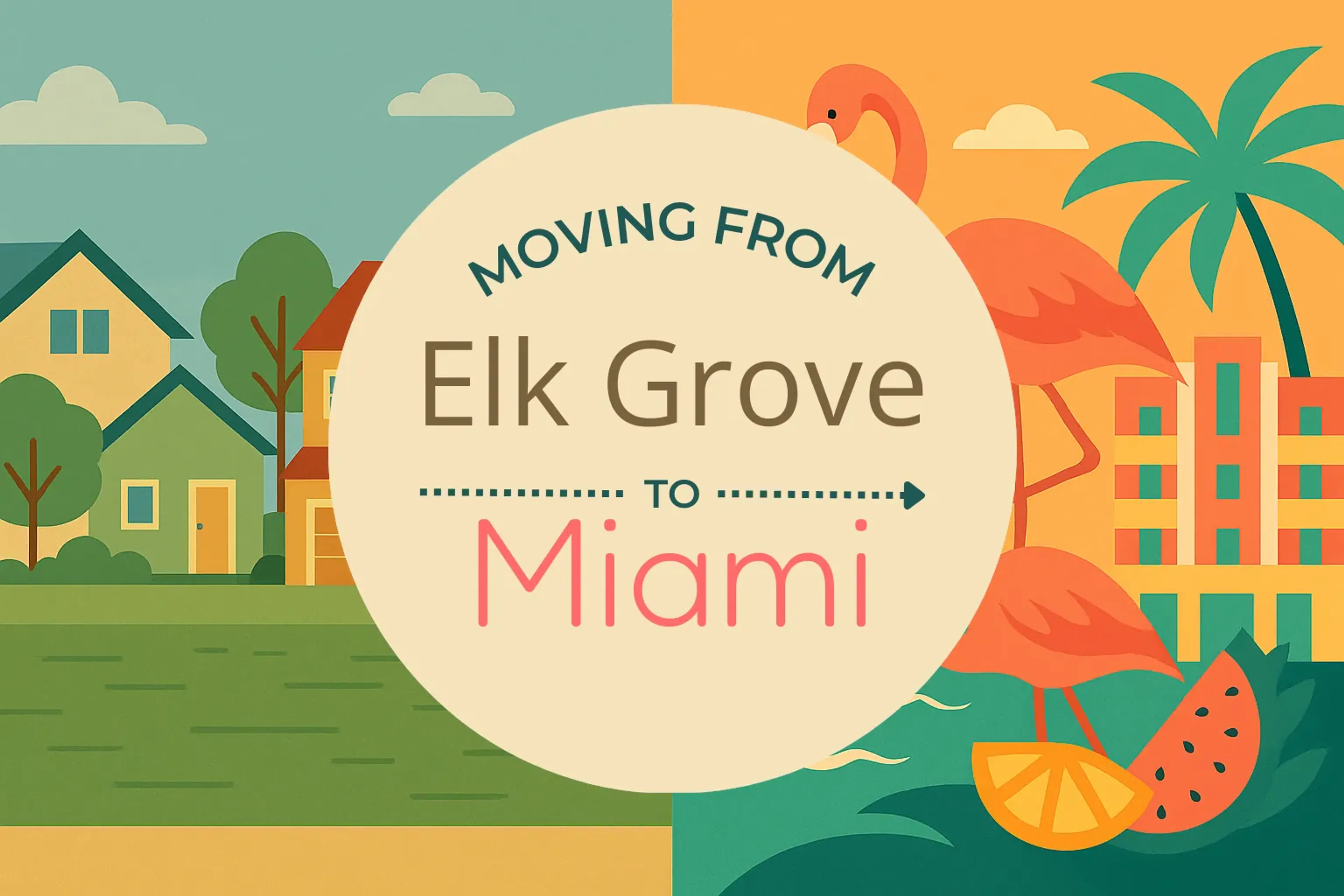 Side-by-side comparison of Elk Grove to Miami moving companies