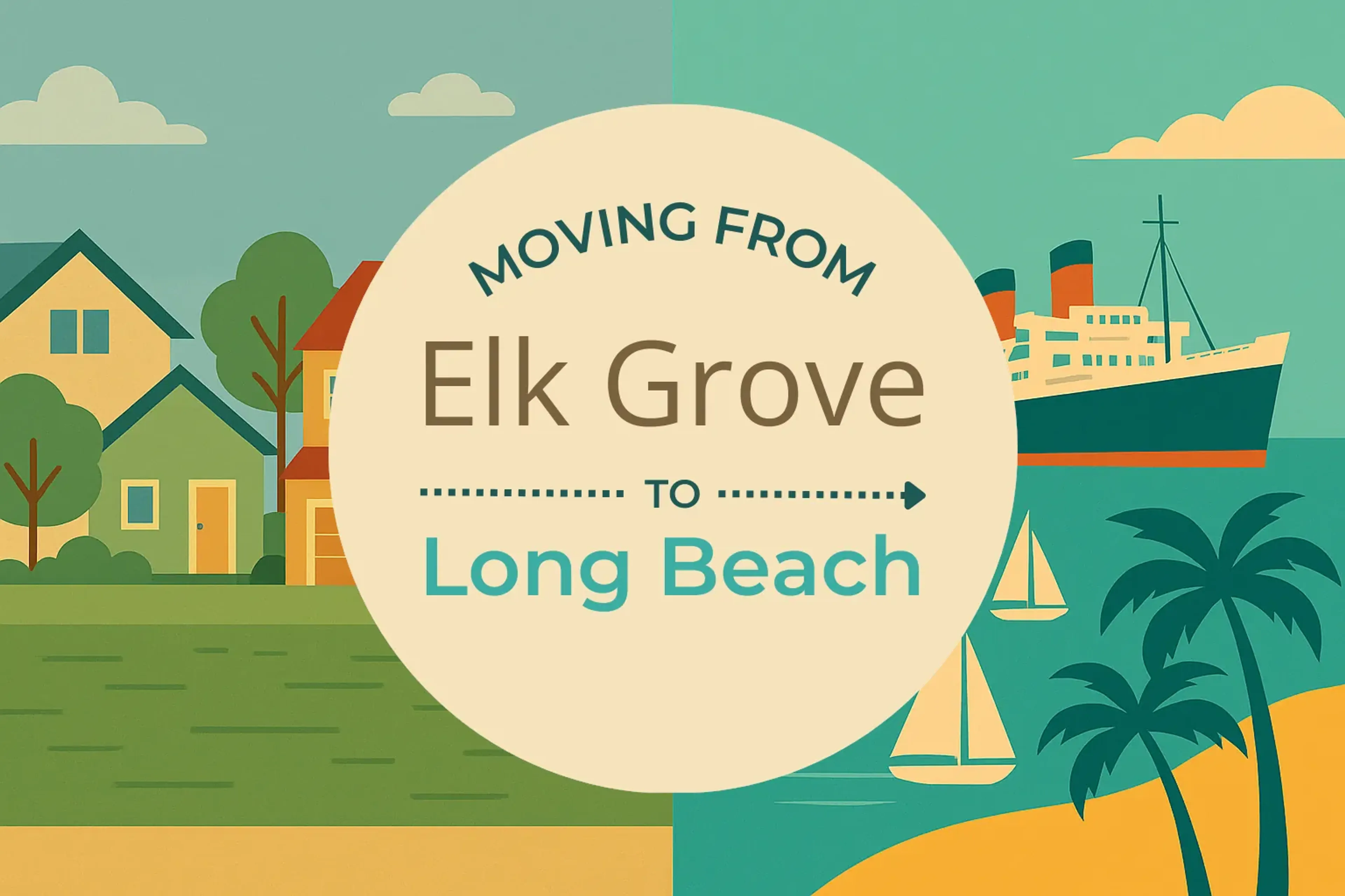 Side-by-side comparison of Elk Grove to Long Beach moving companies