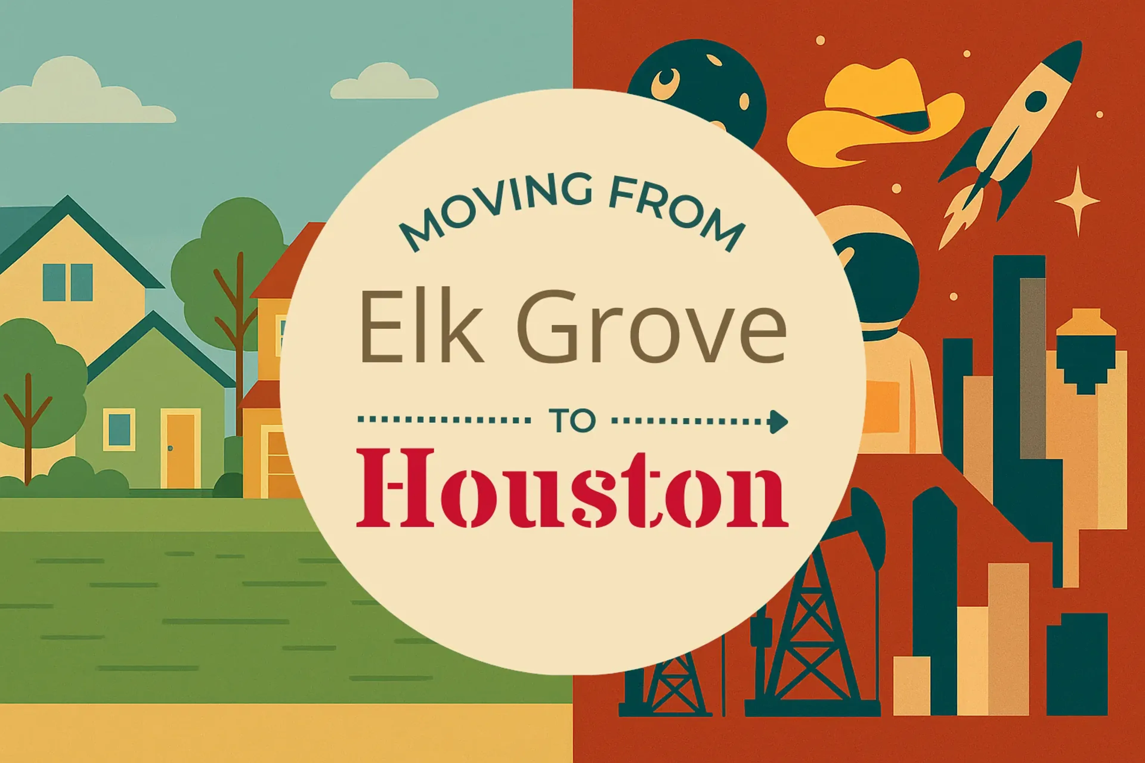 Side-by-side comparison of Elk Grove to Houston moving companies