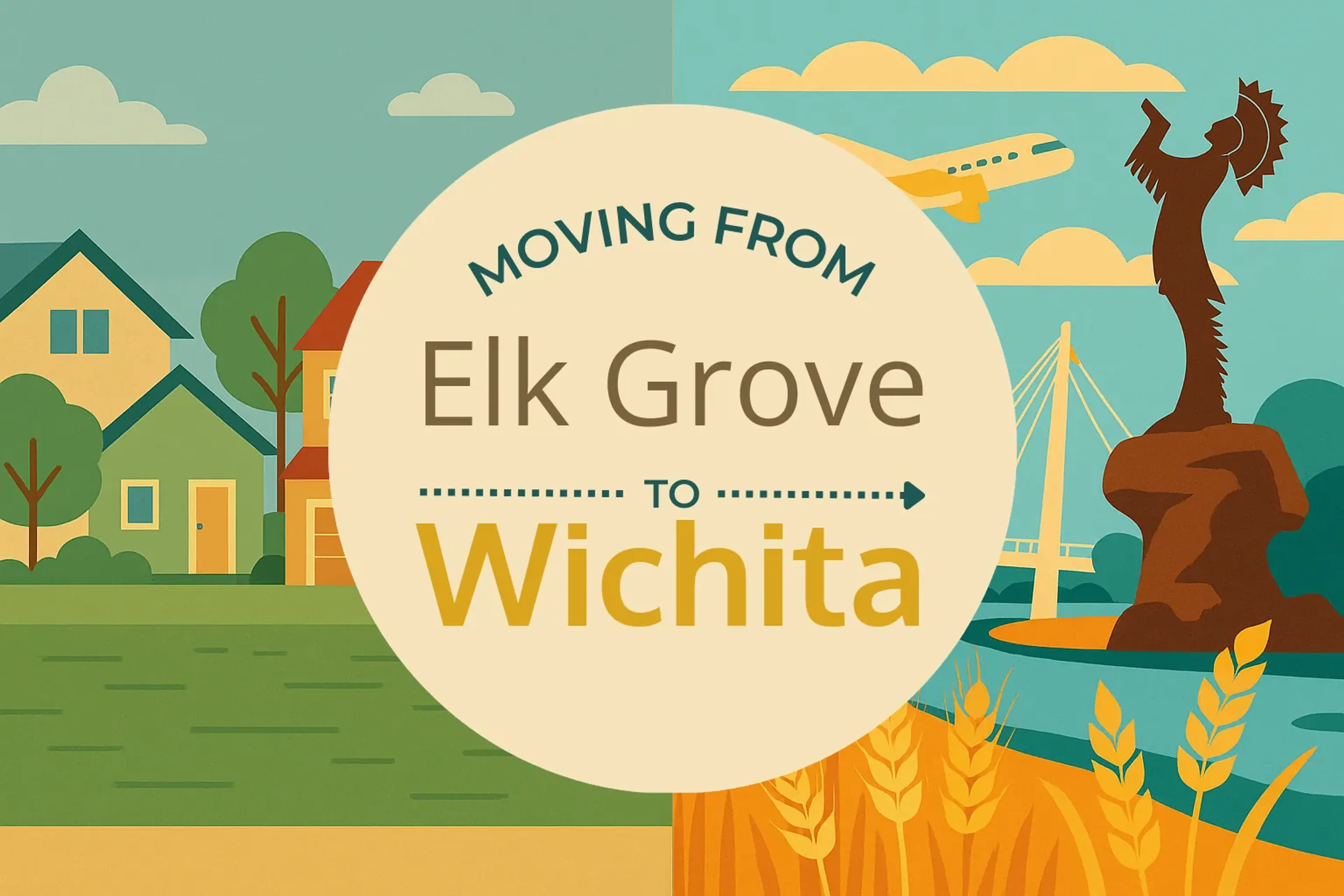 Side-by-side comparison of Elk Grove to Wichita moving companies