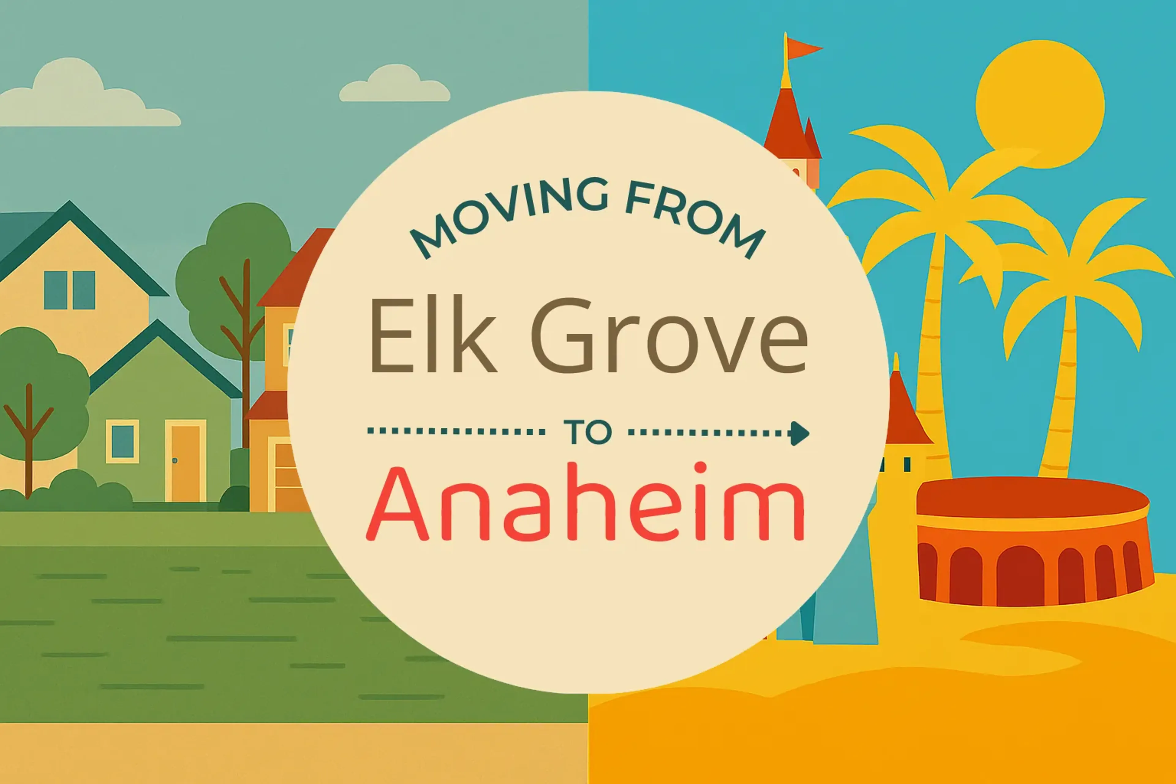 Side-by-side comparison of Elk Grove to Anaheim moving companies