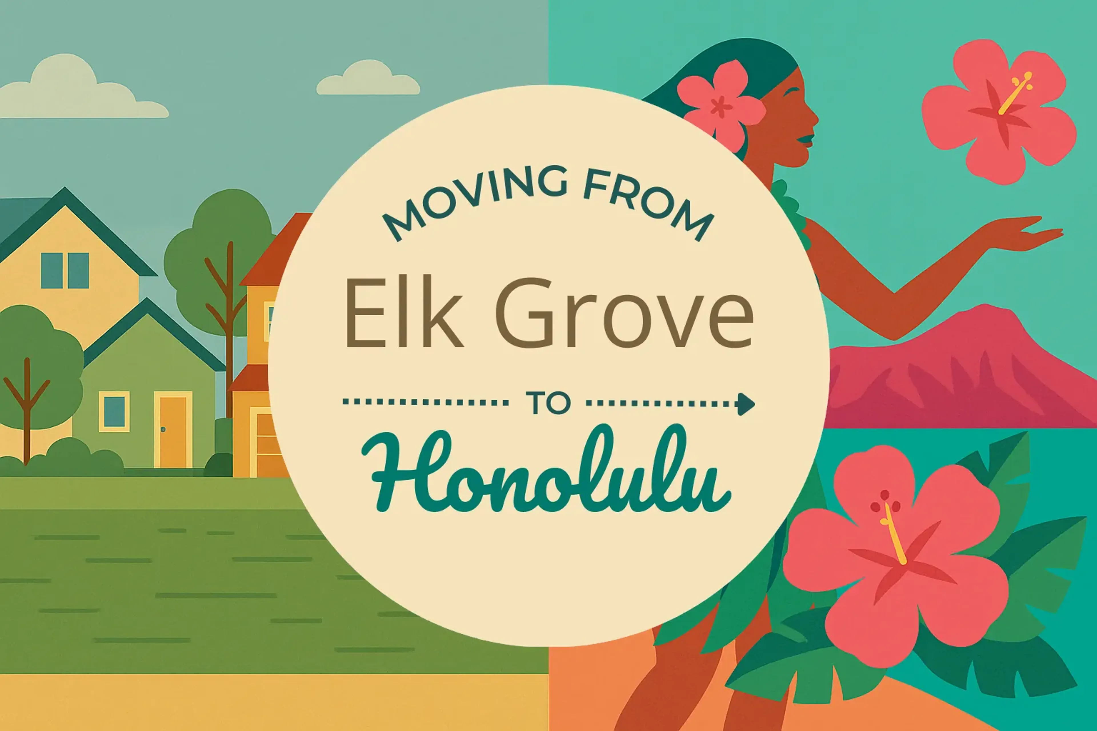 Side-by-side comparison of Elk Grove to Honolulu moving companies