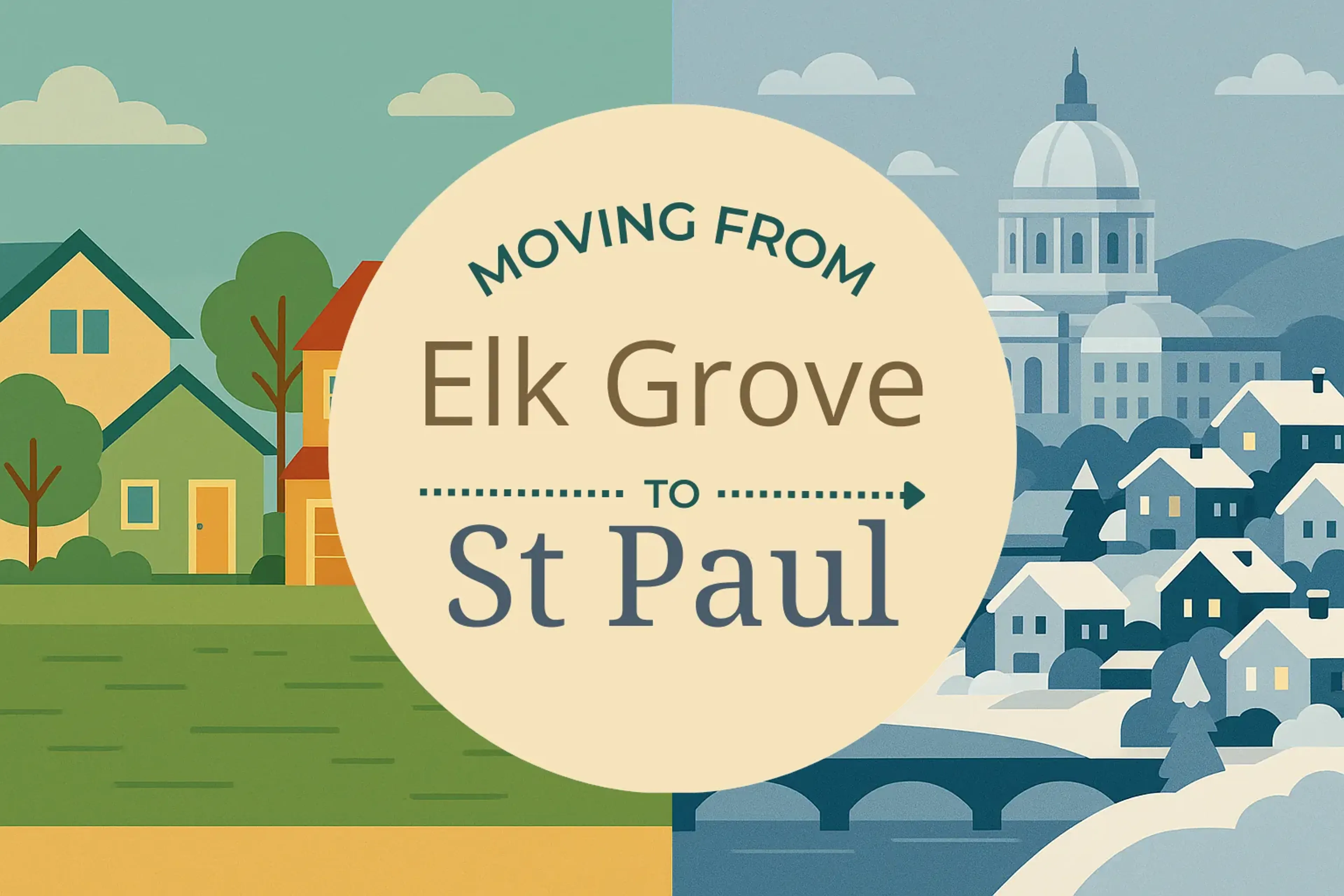 Side-by-side comparison of Elk Grove to St. Paul moving companies