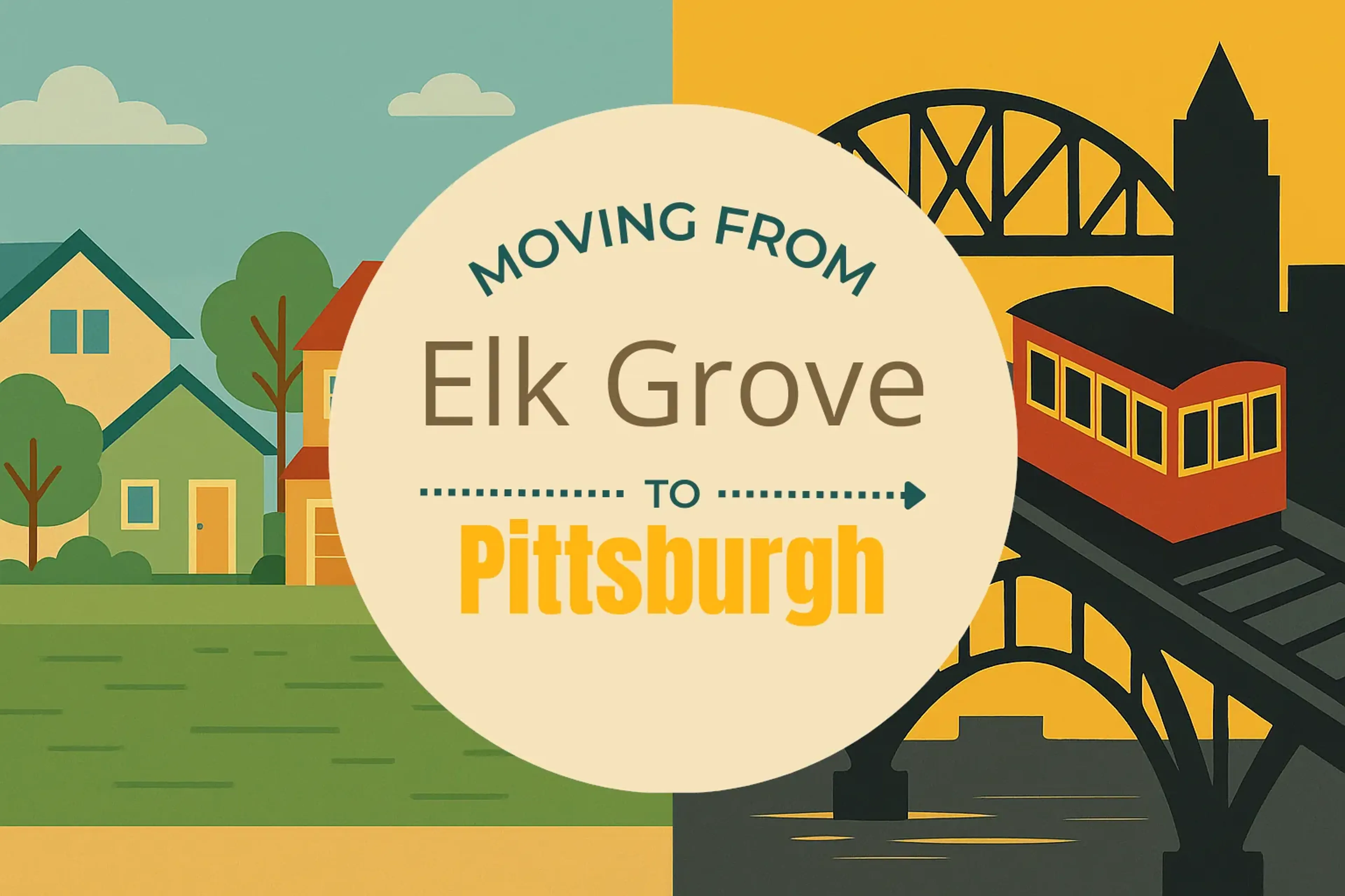 Side-by-side comparison of Elk Grove to Pittsburgh moving companies