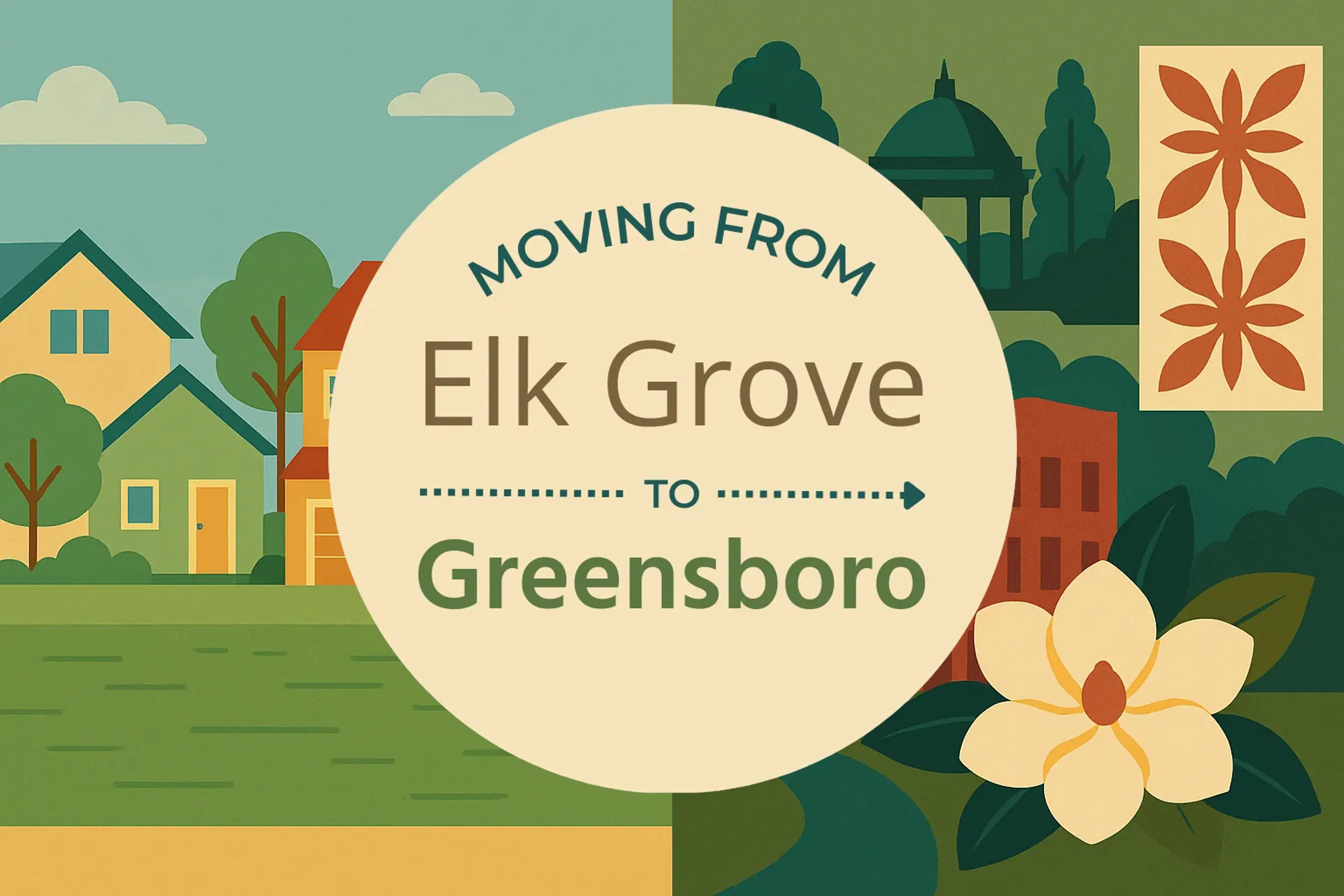 Side-by-side comparison of Elk Grove to Greensboro moving companies