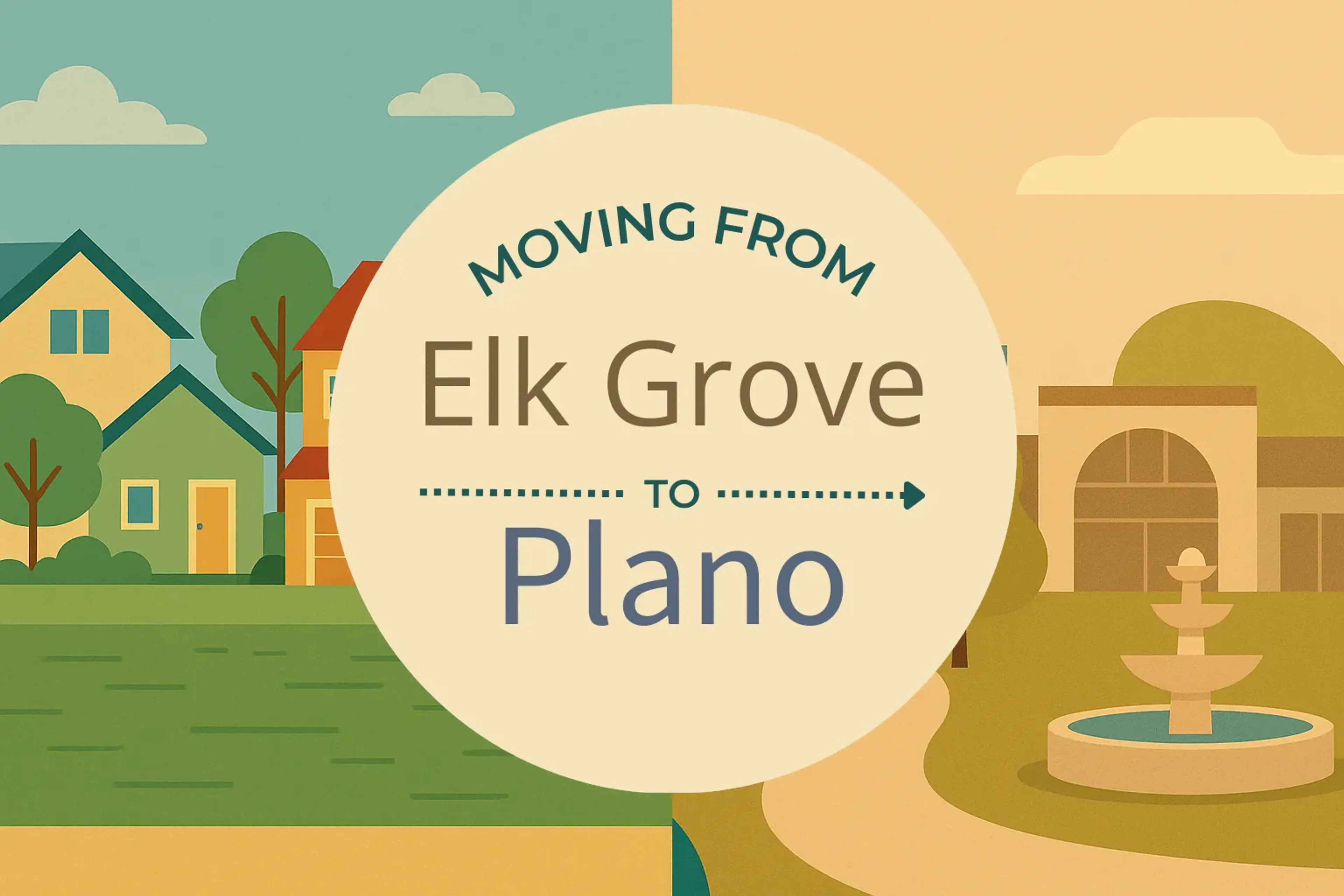 Side-by-side comparison of Elk Grove to Plano moving companies