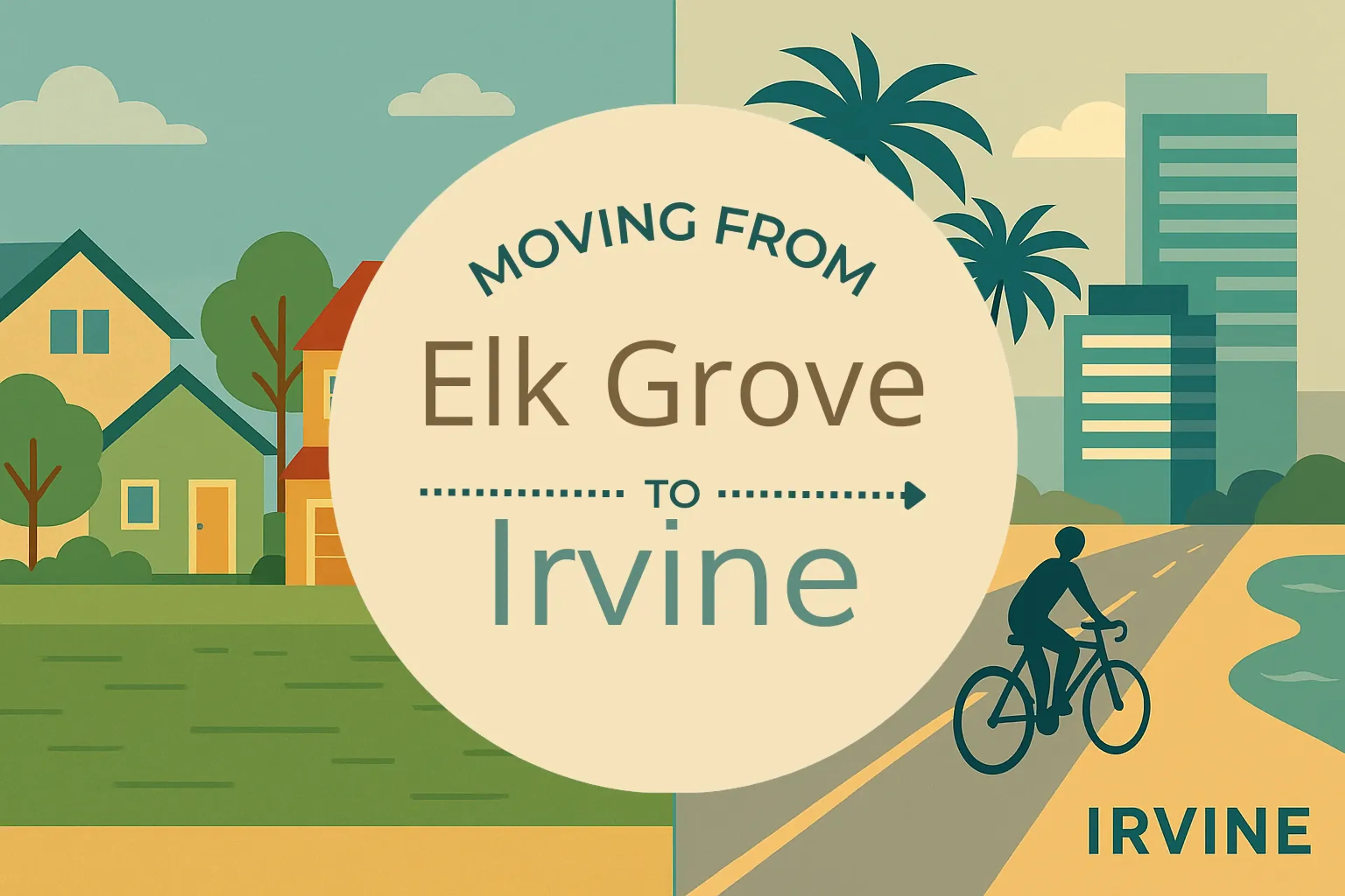 Side-by-side comparison of Elk Grove to Irvine moving companies