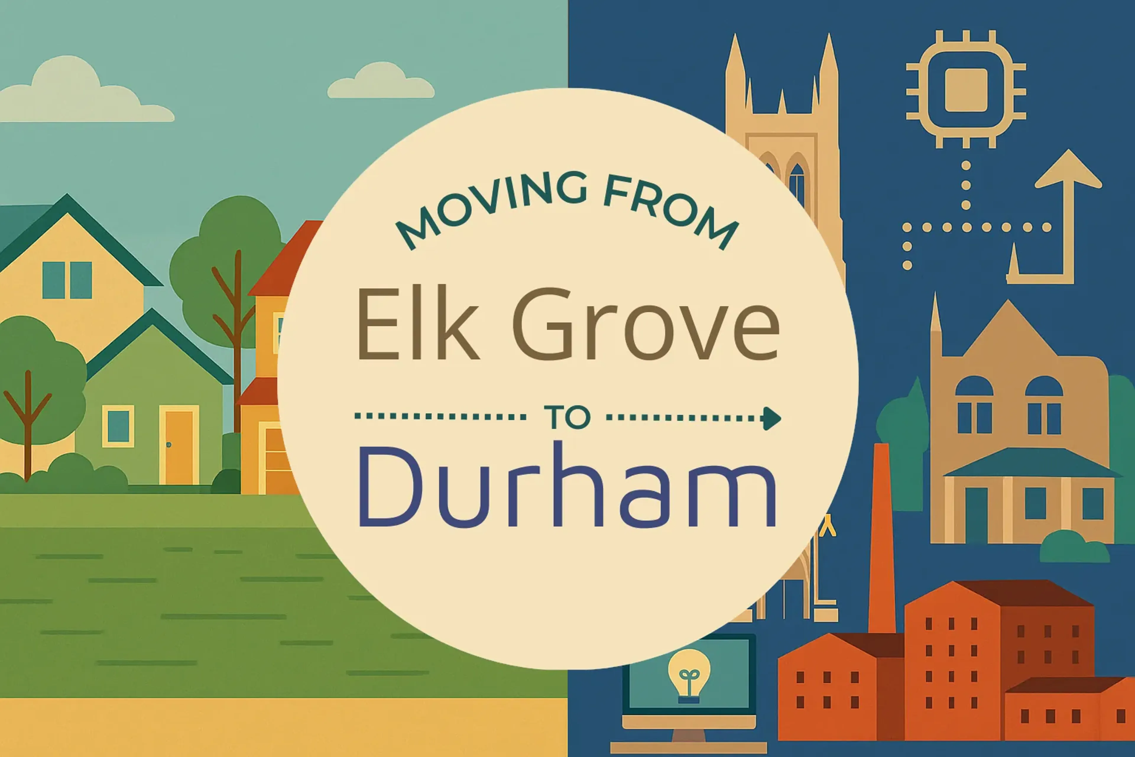 Side-by-side comparison of Elk Grove to Durham moving companies