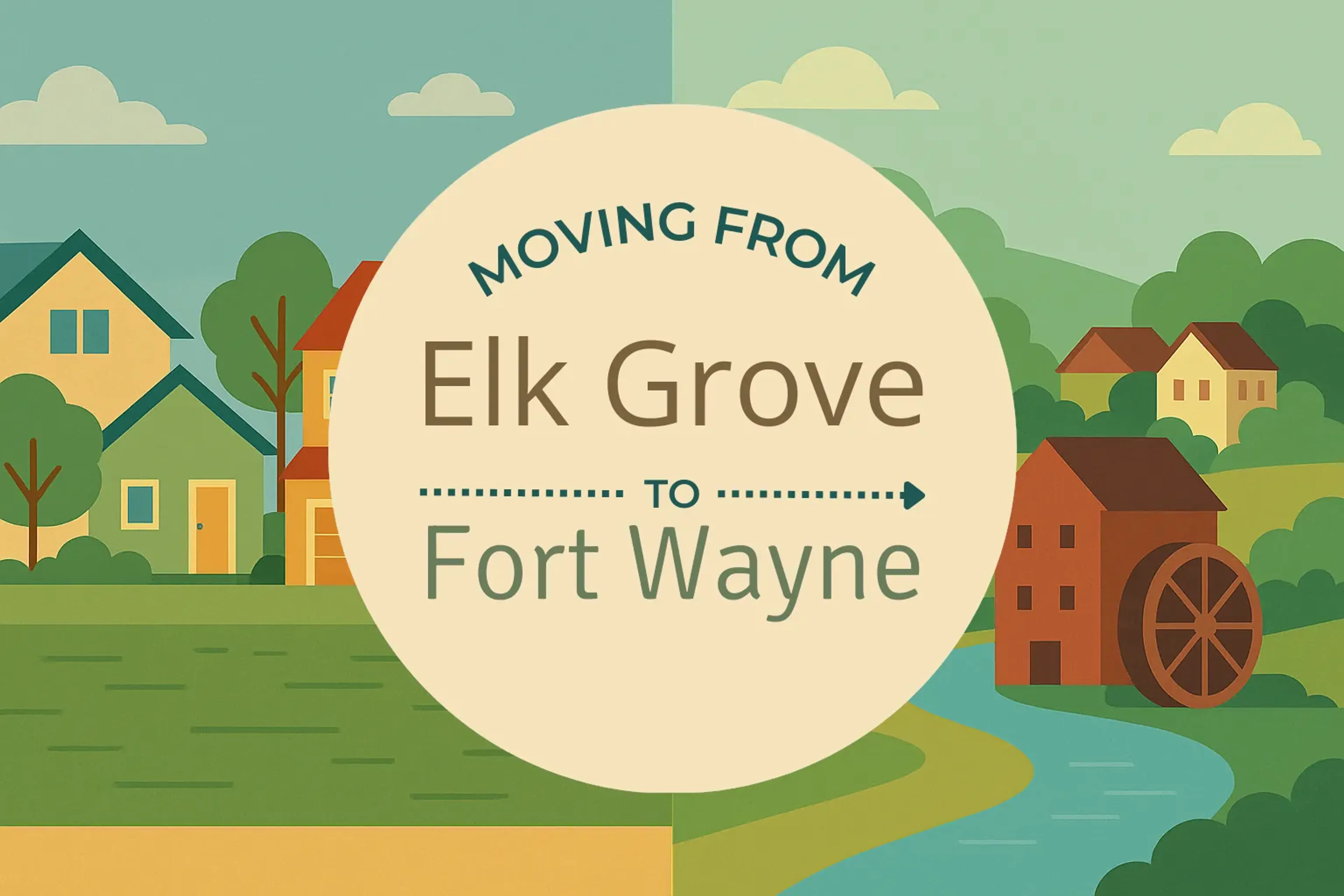 Side-by-side comparison of Elk Grove to Fort Wayne moving companies