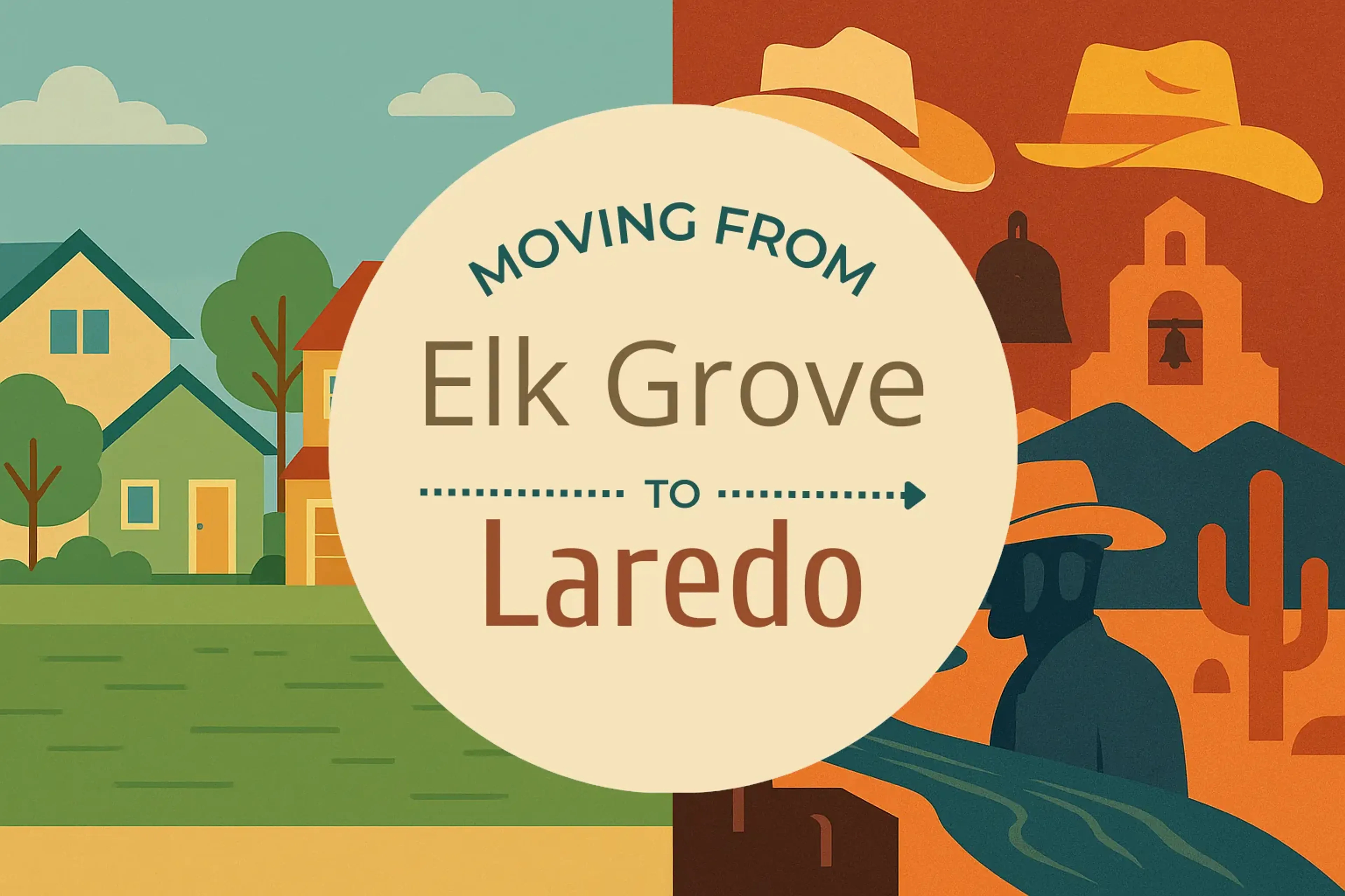 Side-by-side comparison of Elk Grove to Laredo moving companies