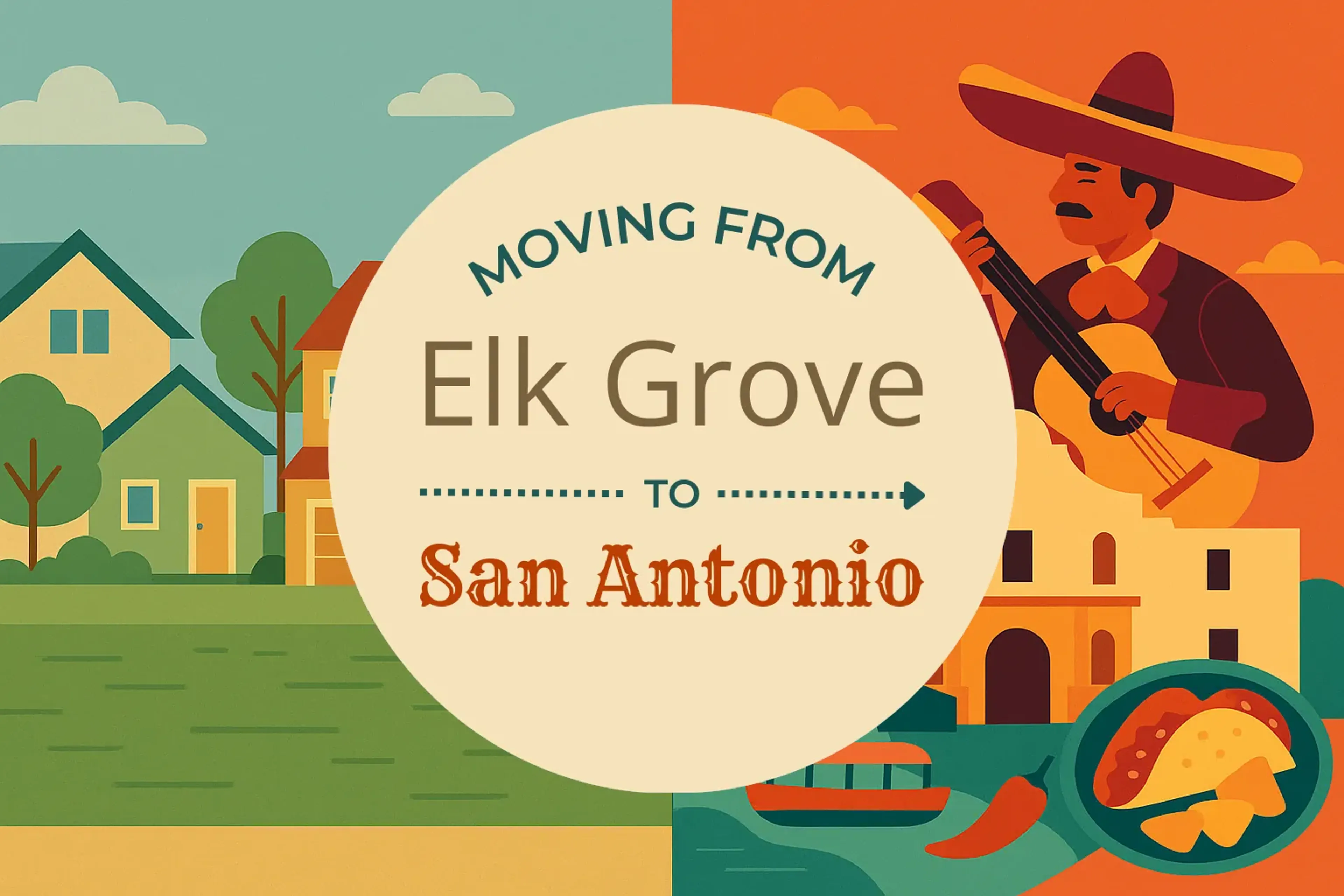Side-by-side comparison of Elk Grove to San Antonio moving companies
