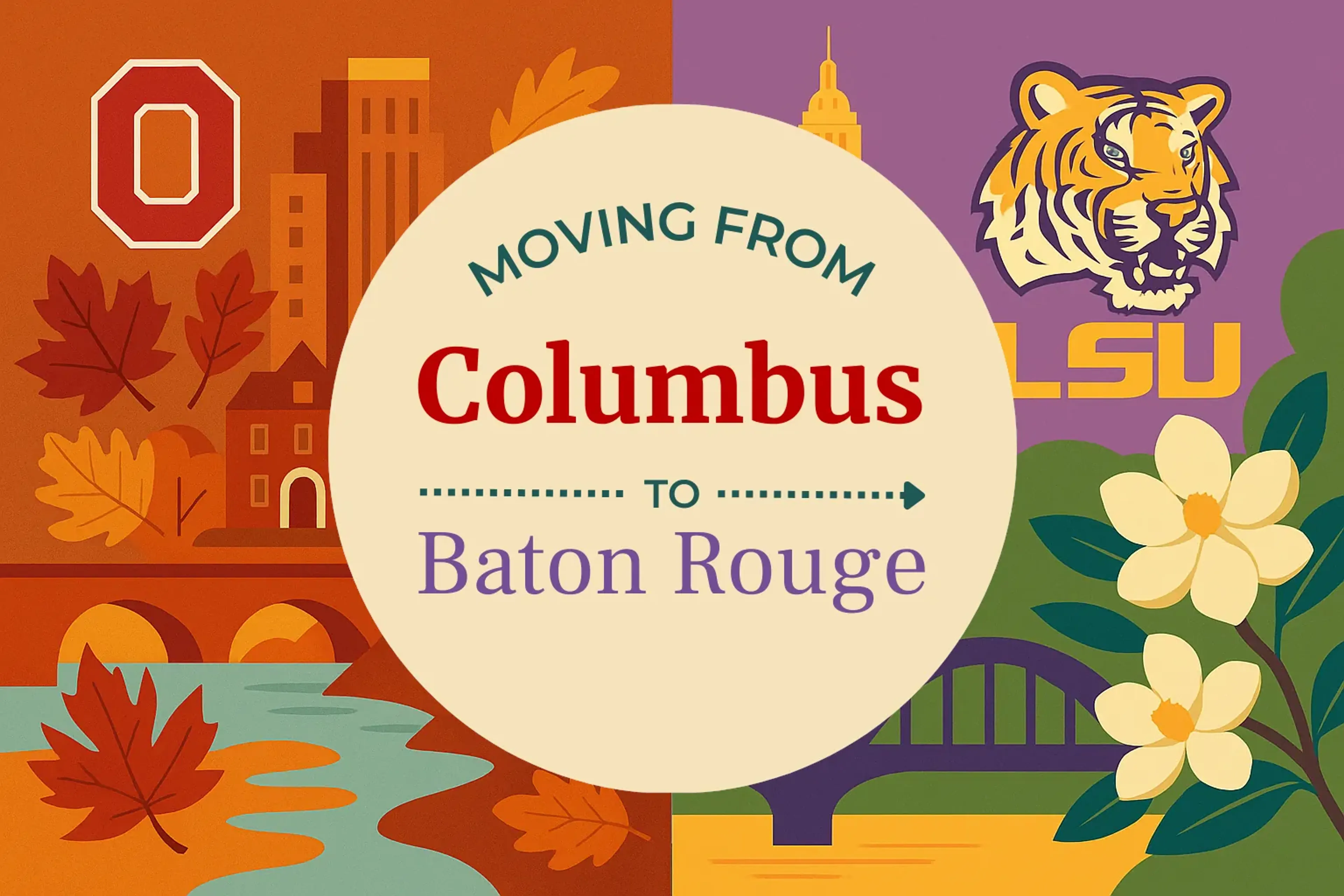 Side-by-side comparison of Columbus to Baton Rouge moving companies