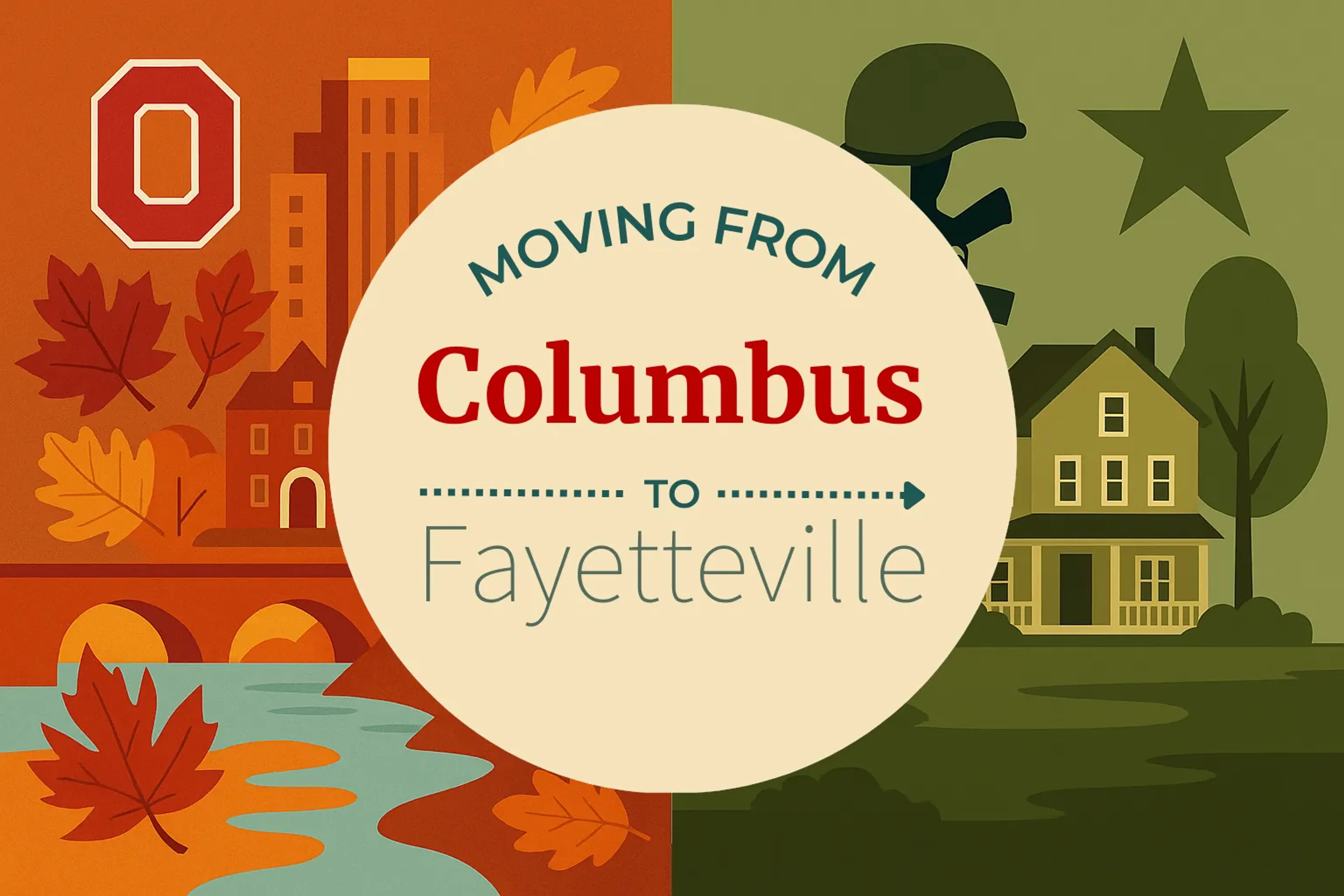 Side-by-side comparison of Columbus to Fayetteville moving companies